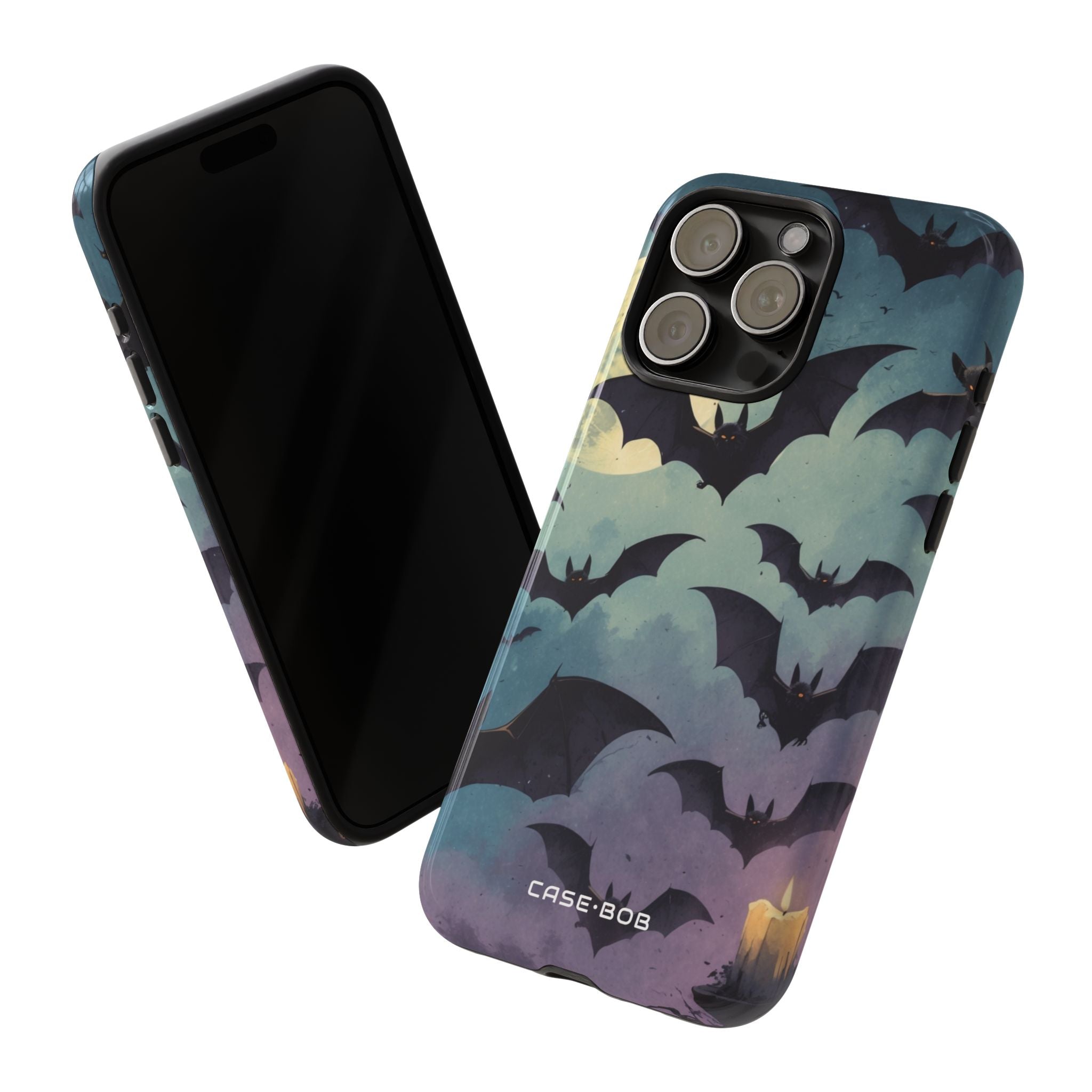 Glowing Bat Swarm iPhone 15 Pro Max Case - Tough