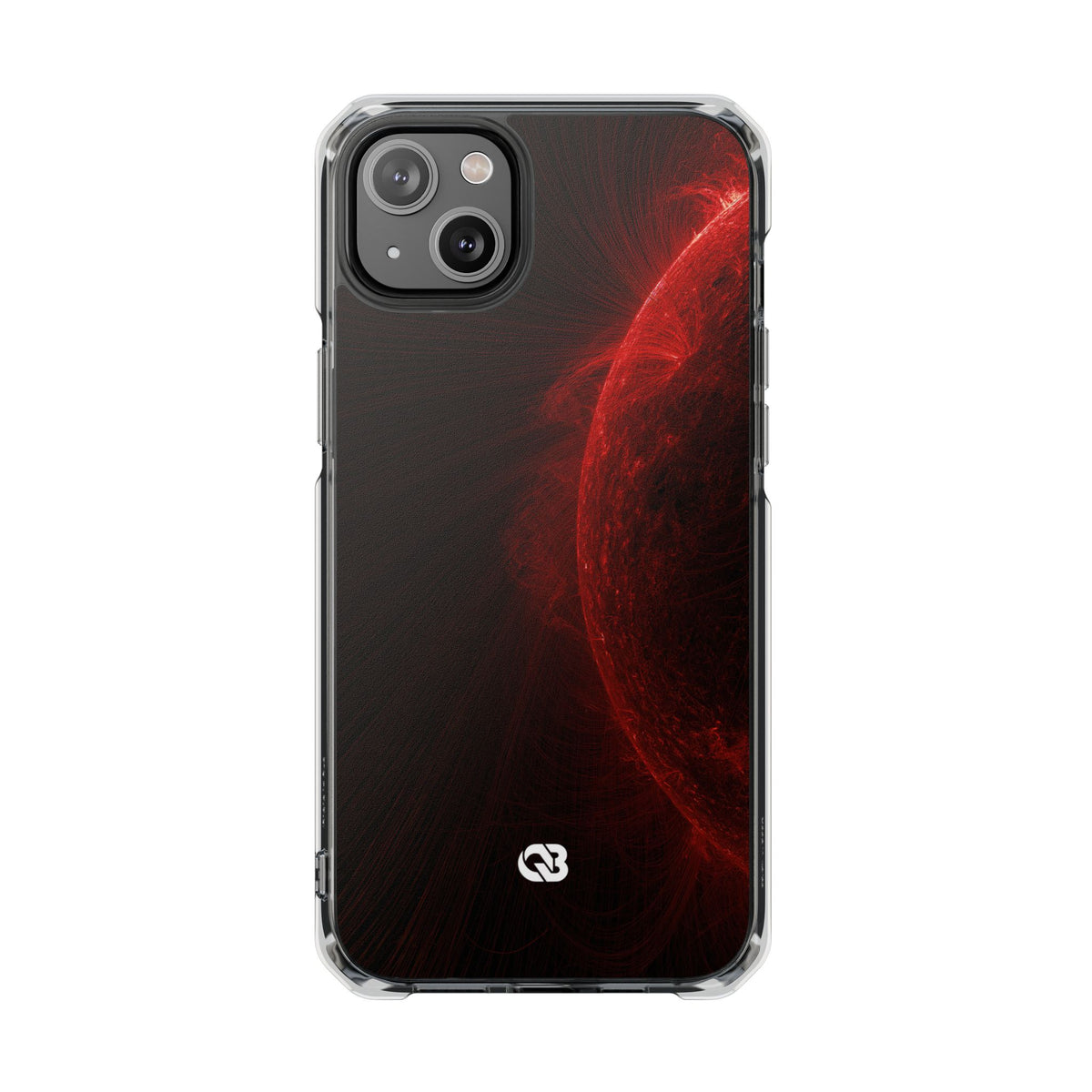 Red Impact MagSafe Phone Case for iPhone - Solar Crimson Flare