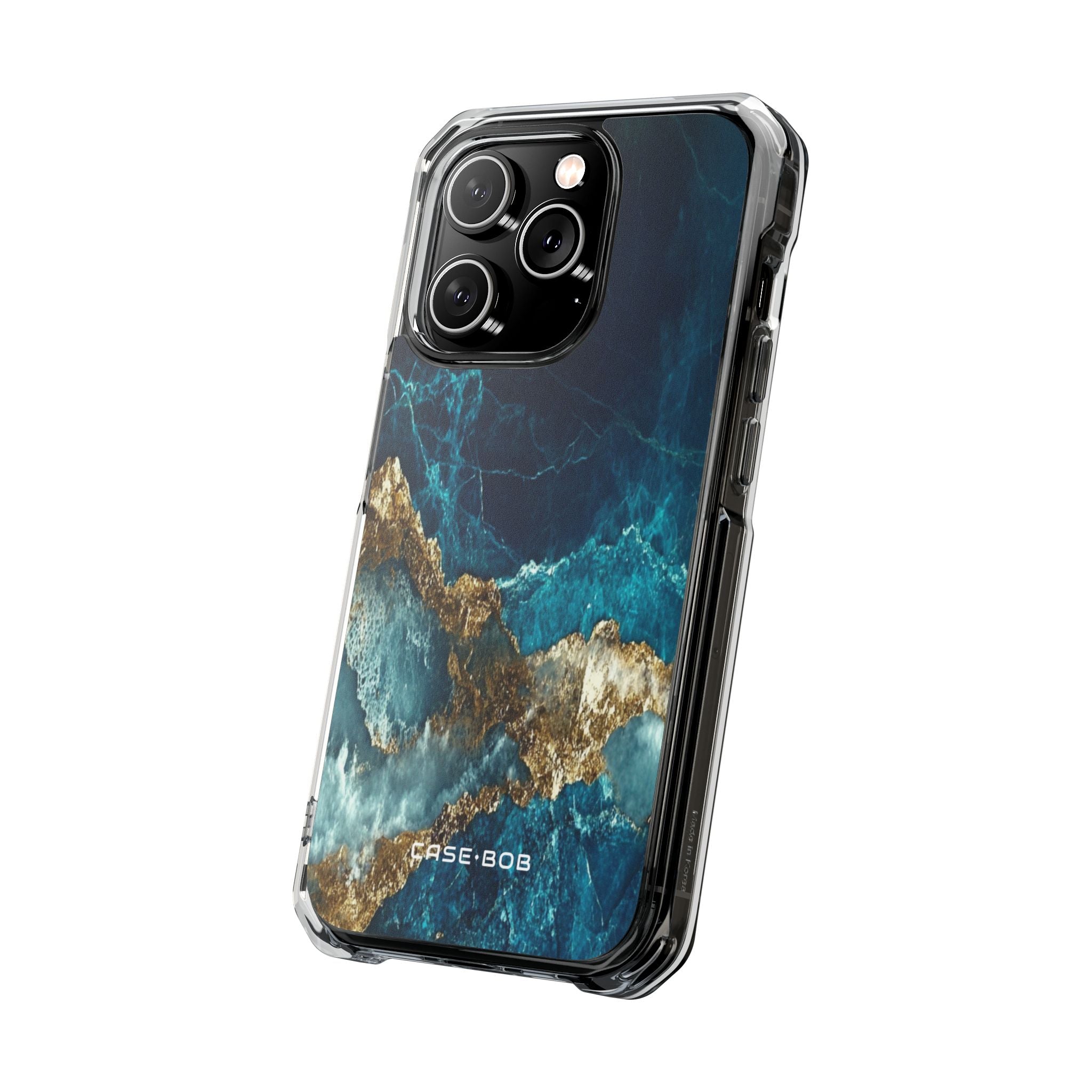 Jagged Gold Split iPhone 14 Pro Case - Impact