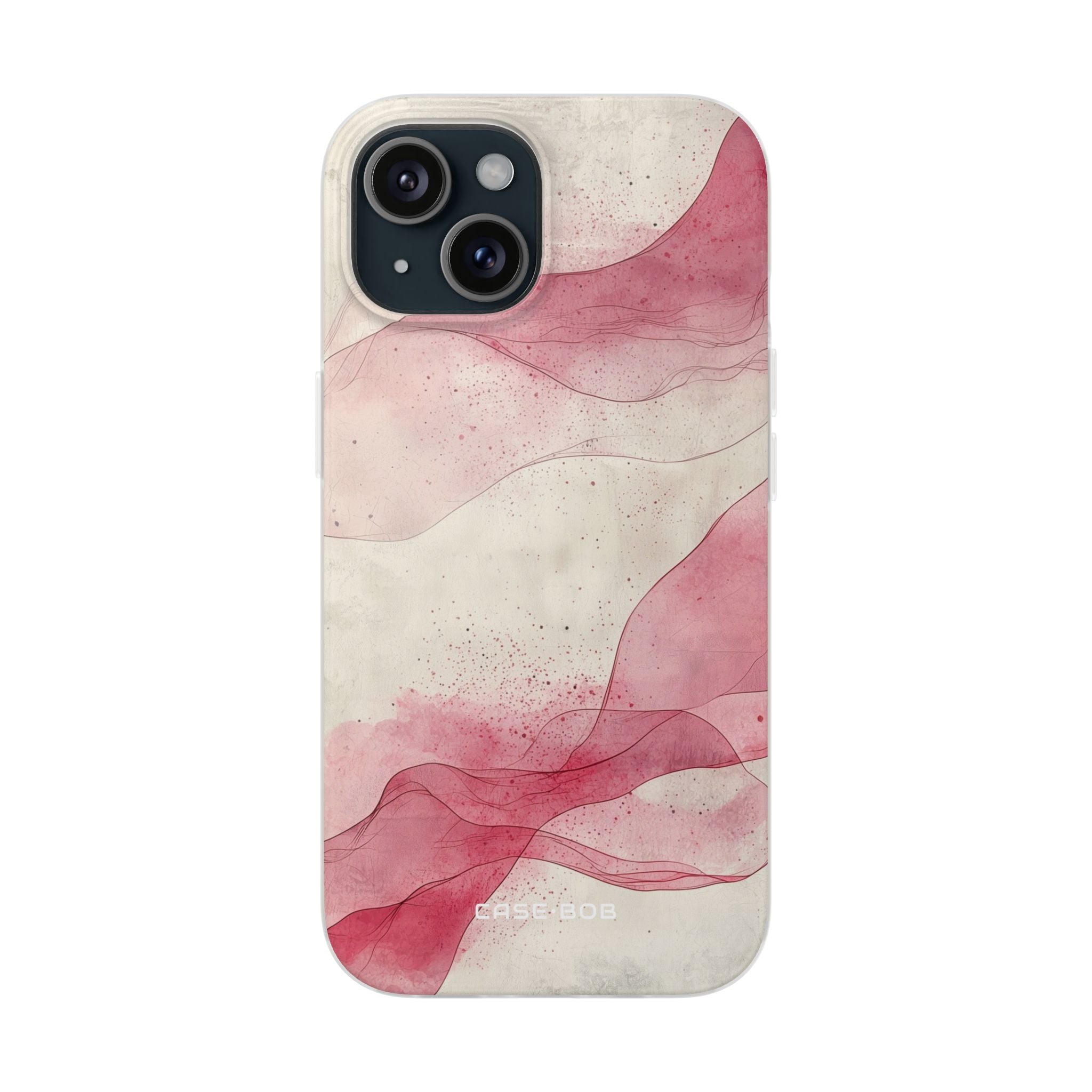Crimson Waves iPhone 15 Case - Soft