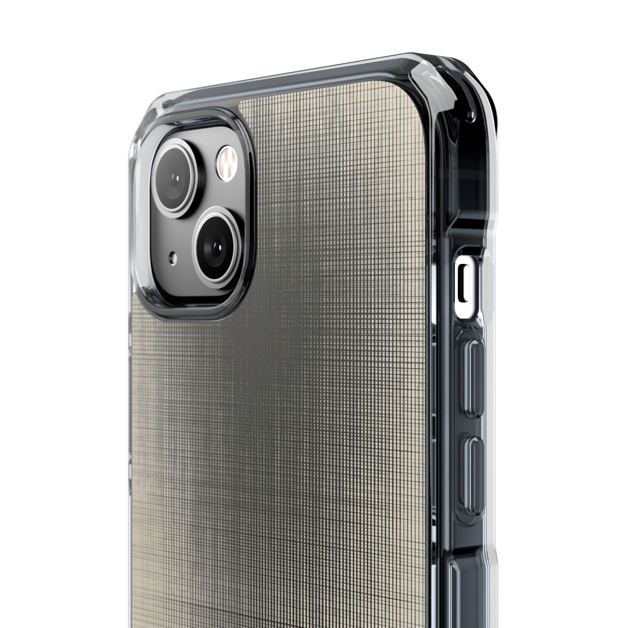 Beige Impact MagSafe Phone Case for iPhone - Carbon Screen Grid