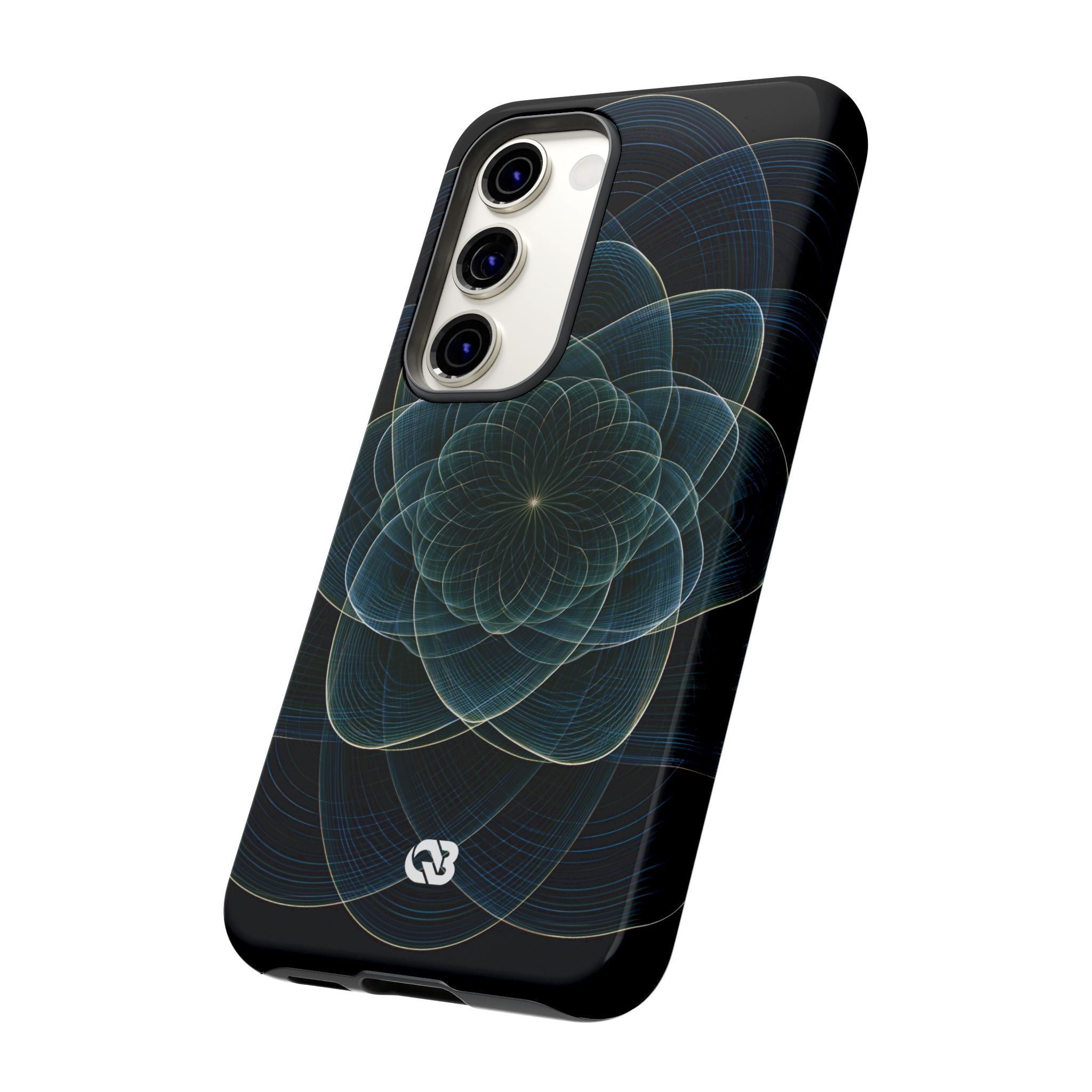 Blue Tough Phone Case for Samsung - Celestial Wireframe Bloom