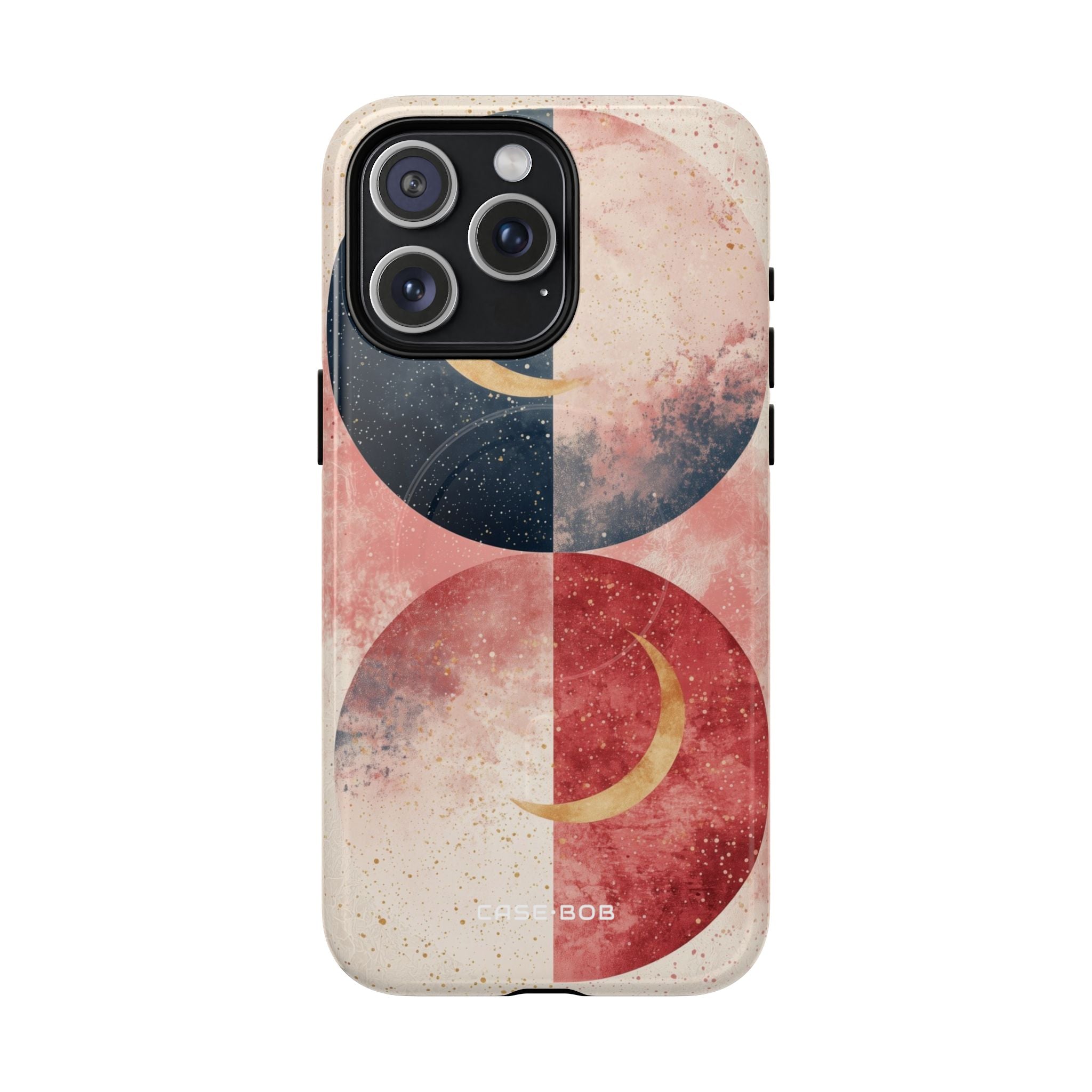Golden Crescent Circles iPhone 15 Pro Max Case - Tough+