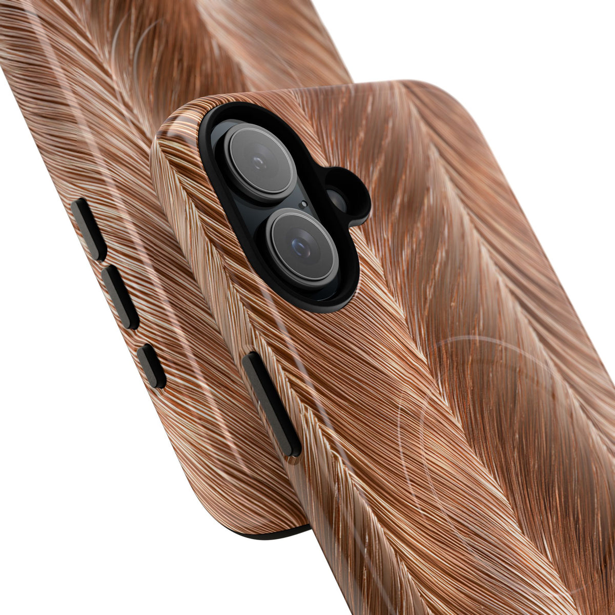 Rose Gold Weave · Tough 2.0 Magnetic Phone Case for iPhone · Brown