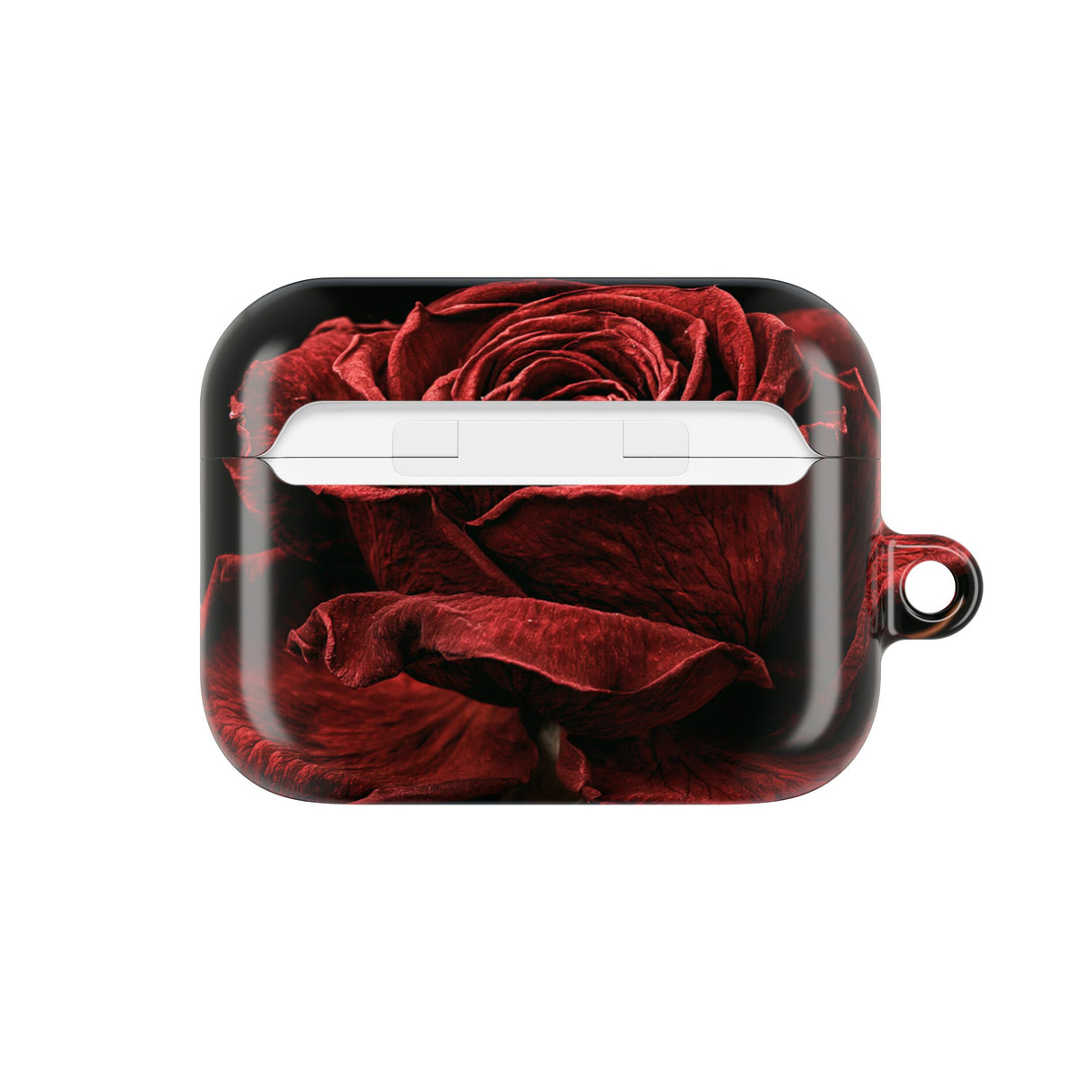 Crimson Noir Rose · Hard Case for AirPods & AirPods Pro · Black