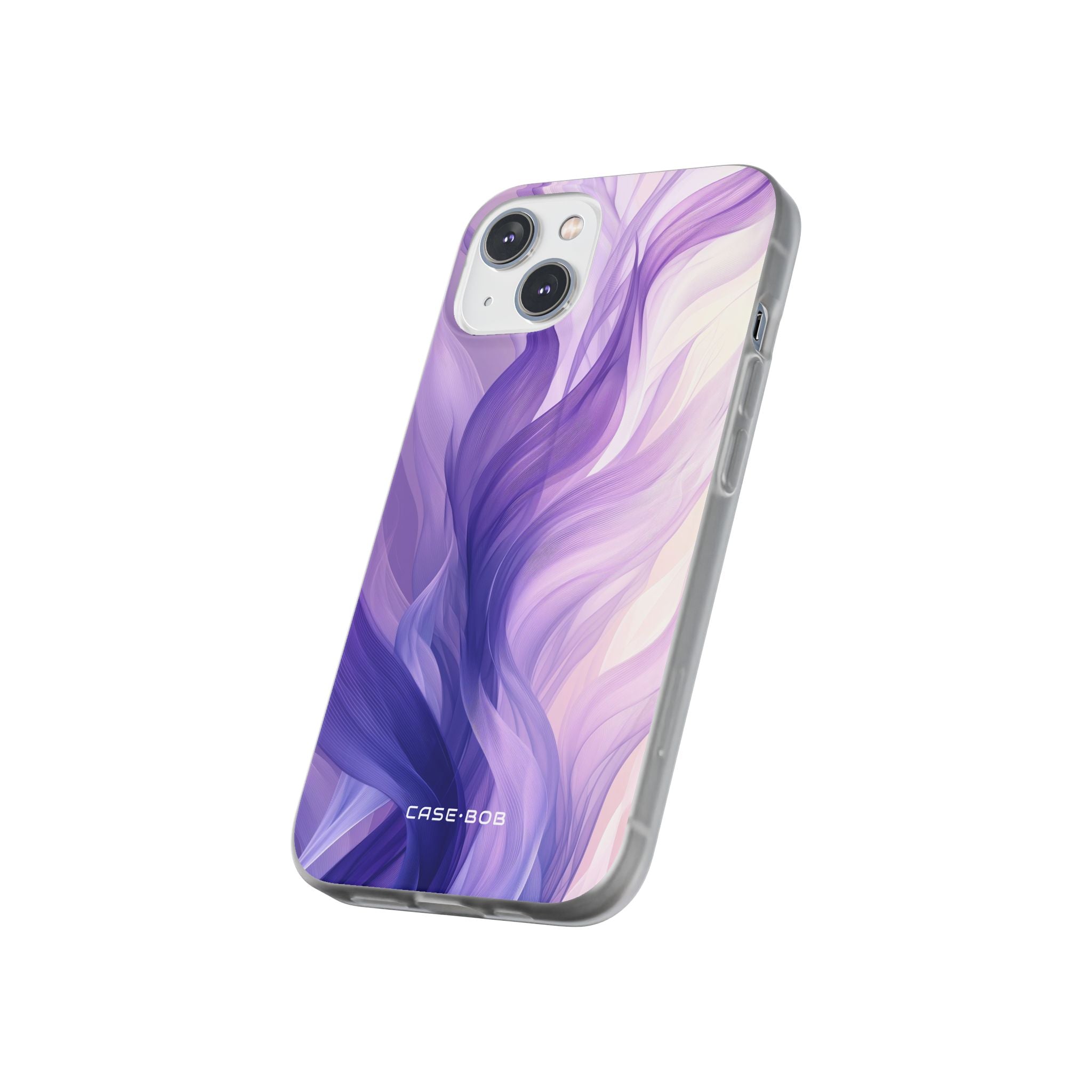 Purple Ribbon Waves iPhone 14 Case - Soft
