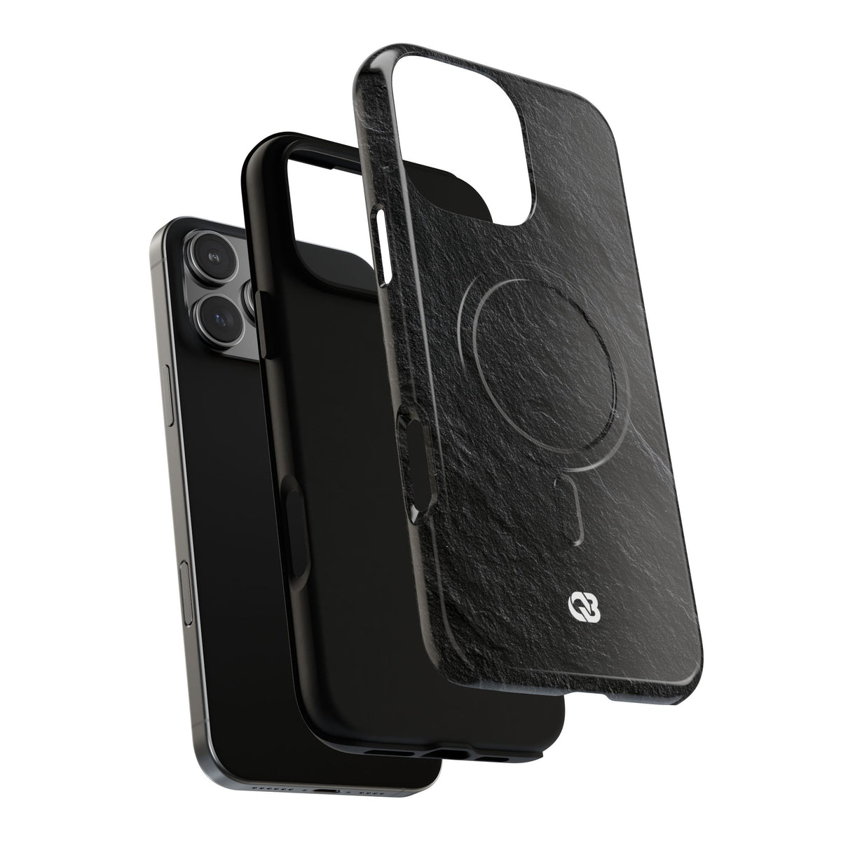 Black Tough 2.0 Magsafe Phone Case for iPhone - Raw Obsidian Slate