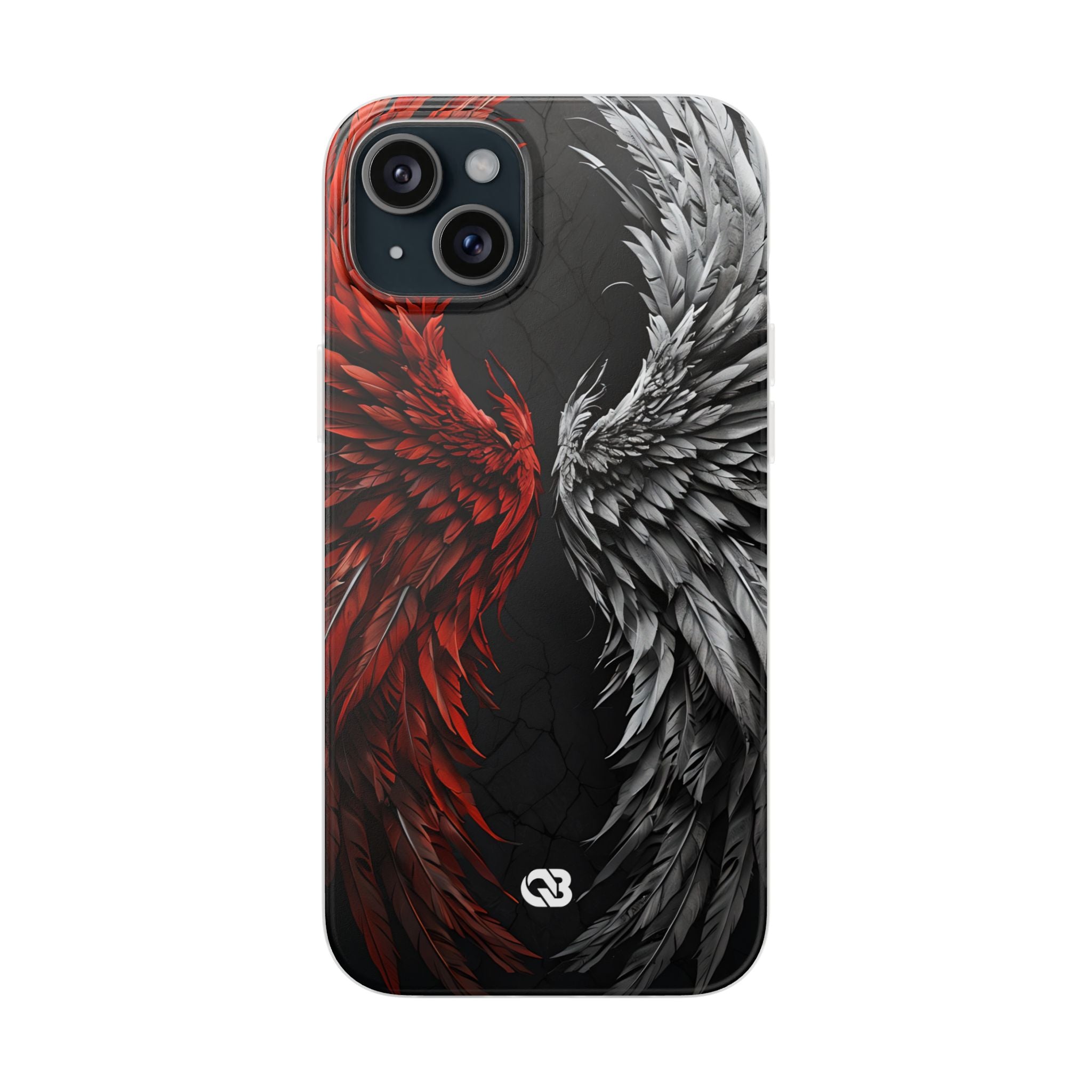 Split Crimson Wing · Soft Phone Case for iPhone