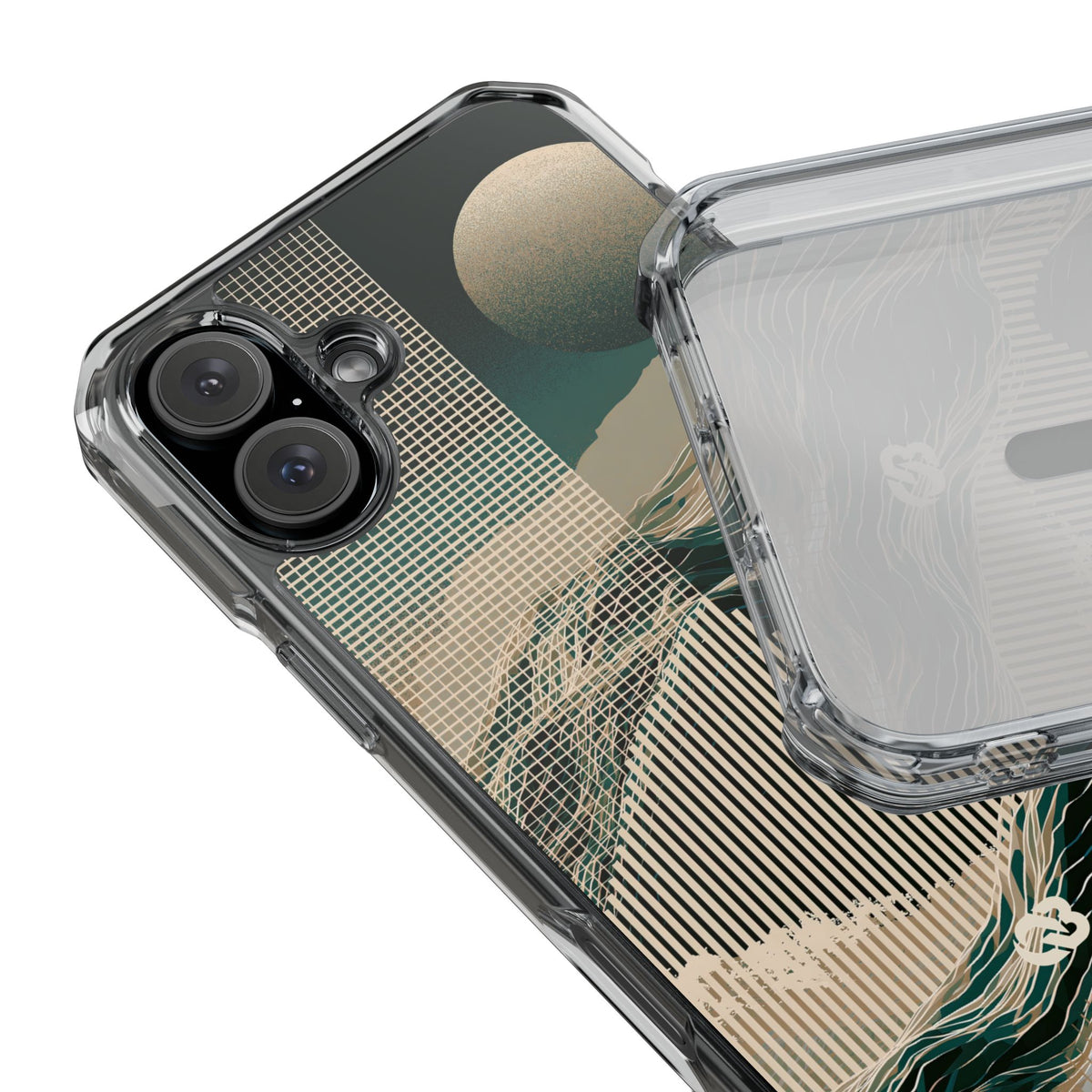Green Impact MagSafe Phone Case for iPhone - Lunar Moss Topography