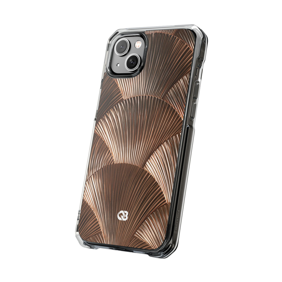 Rose Gilded Fan · Clear Impact Magnetic Phone Case for iPhone · Gold