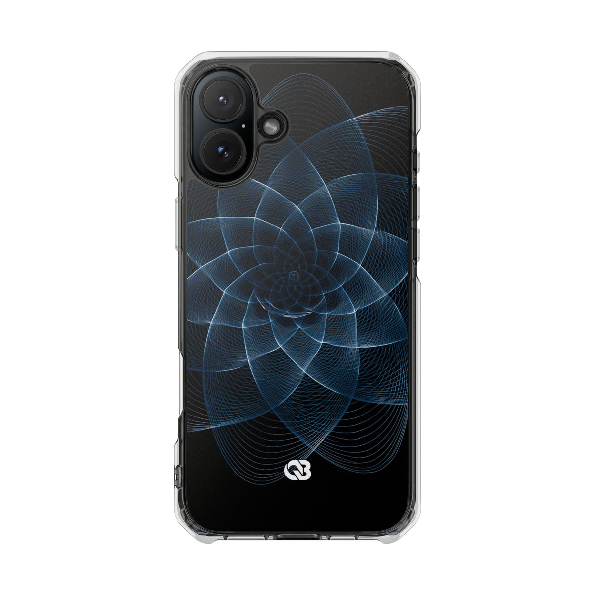 Blue Impact MagSafe Phone Case for iPhone - Cobalt Geometric Bloom