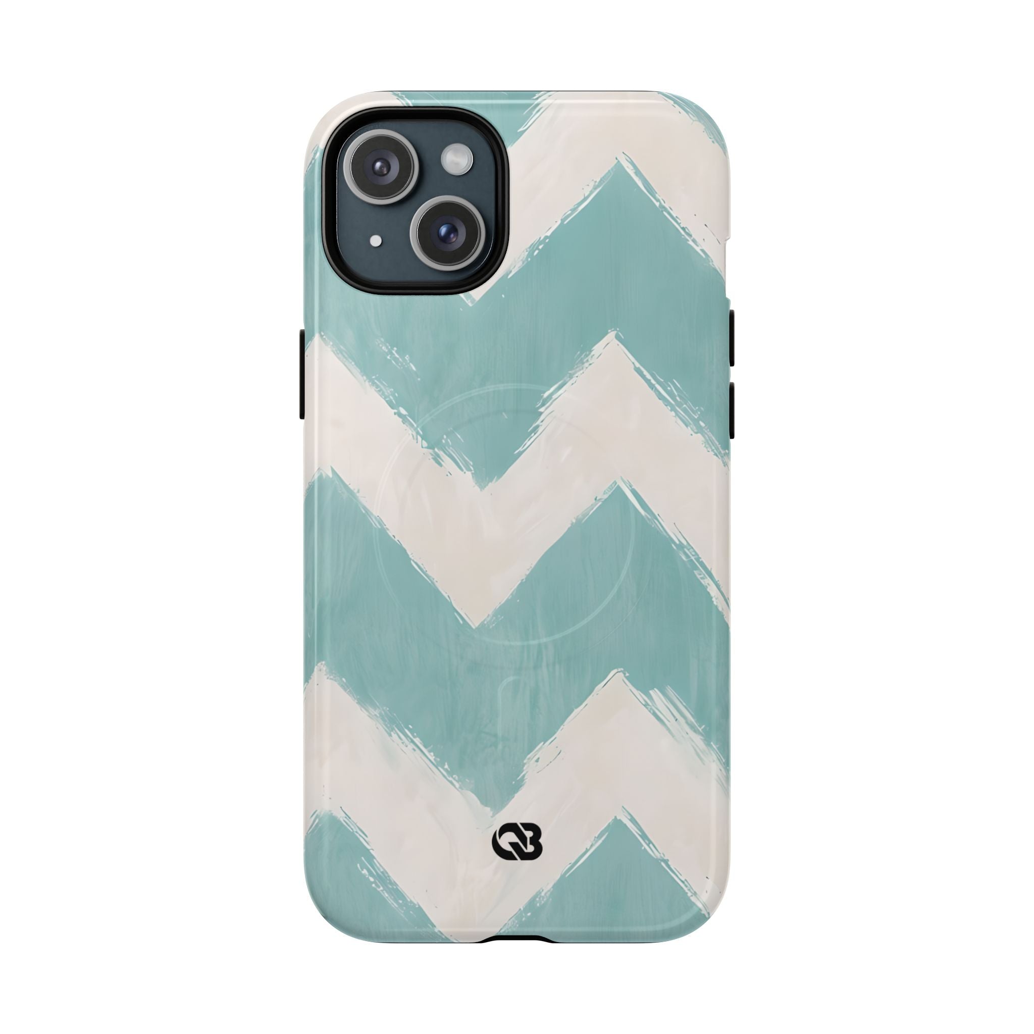 Teal Painted Chevron · Tough+ Phone Case for iPhone · Magsafe