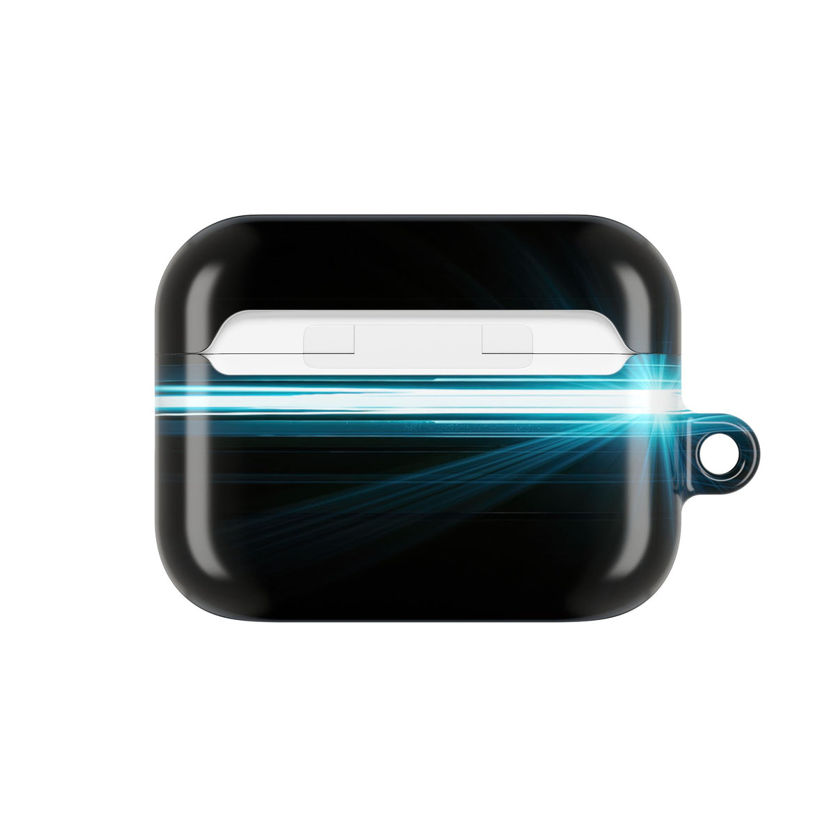 Cyan Anamorphic Flare · Hard Case for AirPods & AirPods Pro · Black