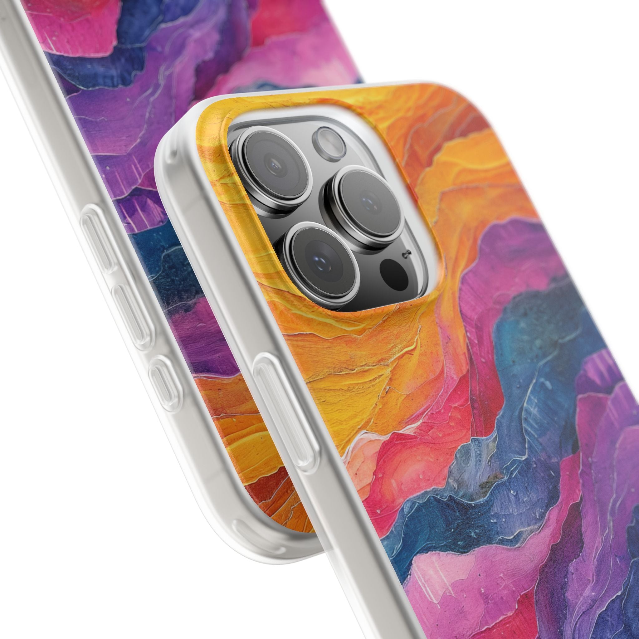 Vibrant Flow iPhone 16 Pro Max -pehmeä suojakotelo