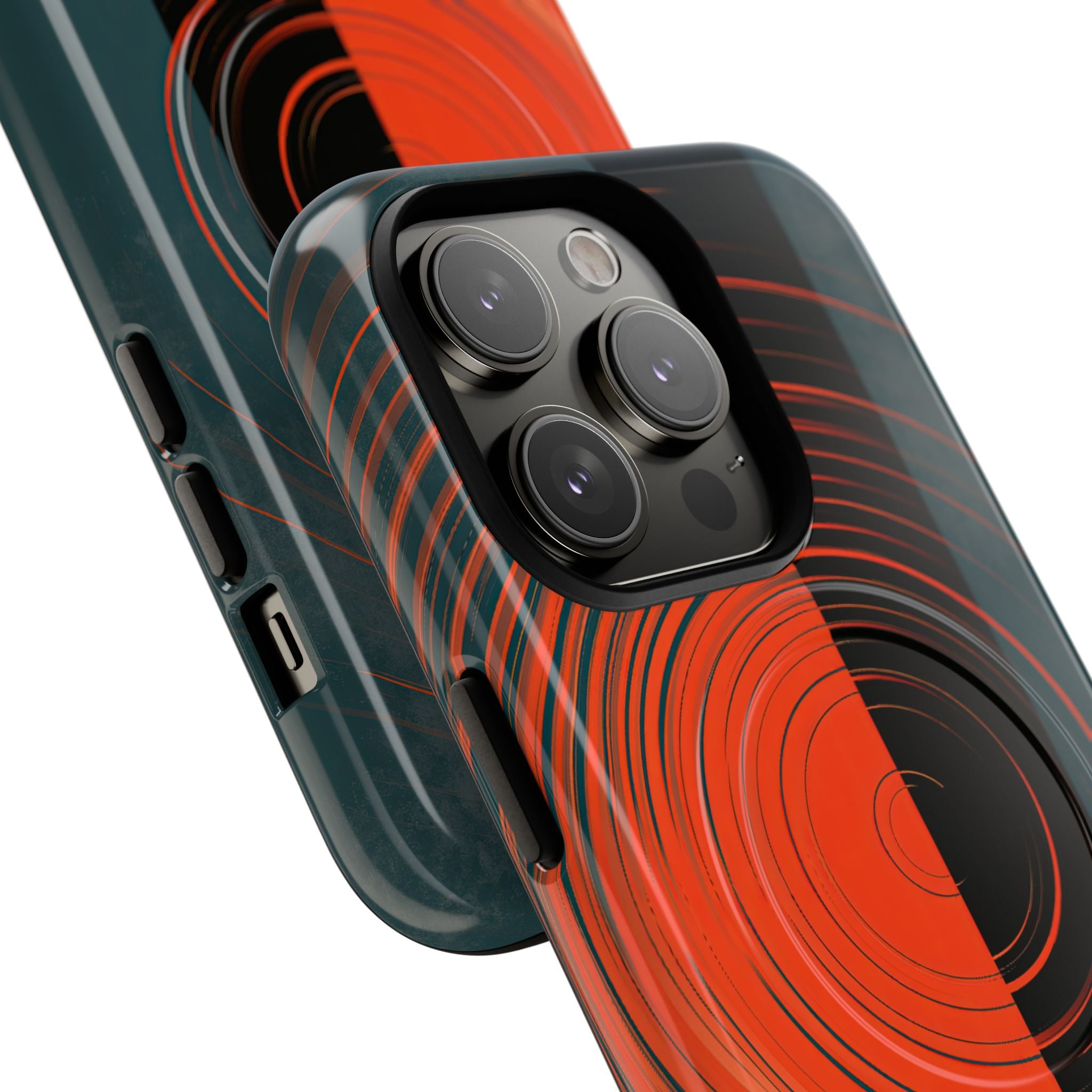 Teal Tough 2.0 Magsafe Phone Case for iPhone - Burnt Slate Radial
