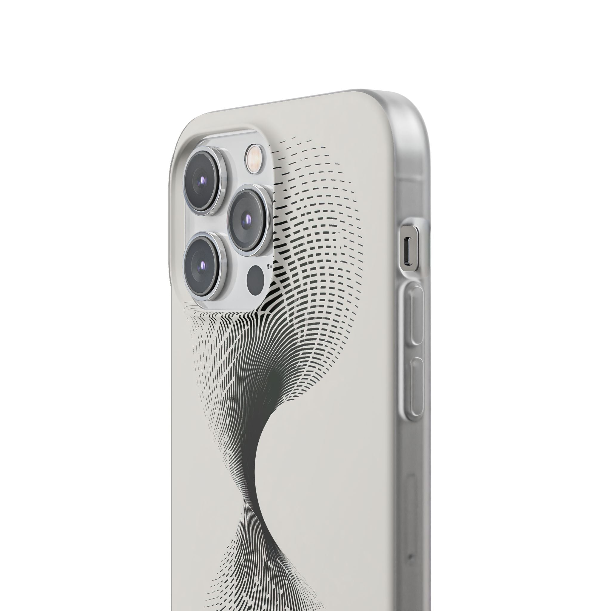 White Lite Phone Case for iPhone - Linear Torsion Grid
