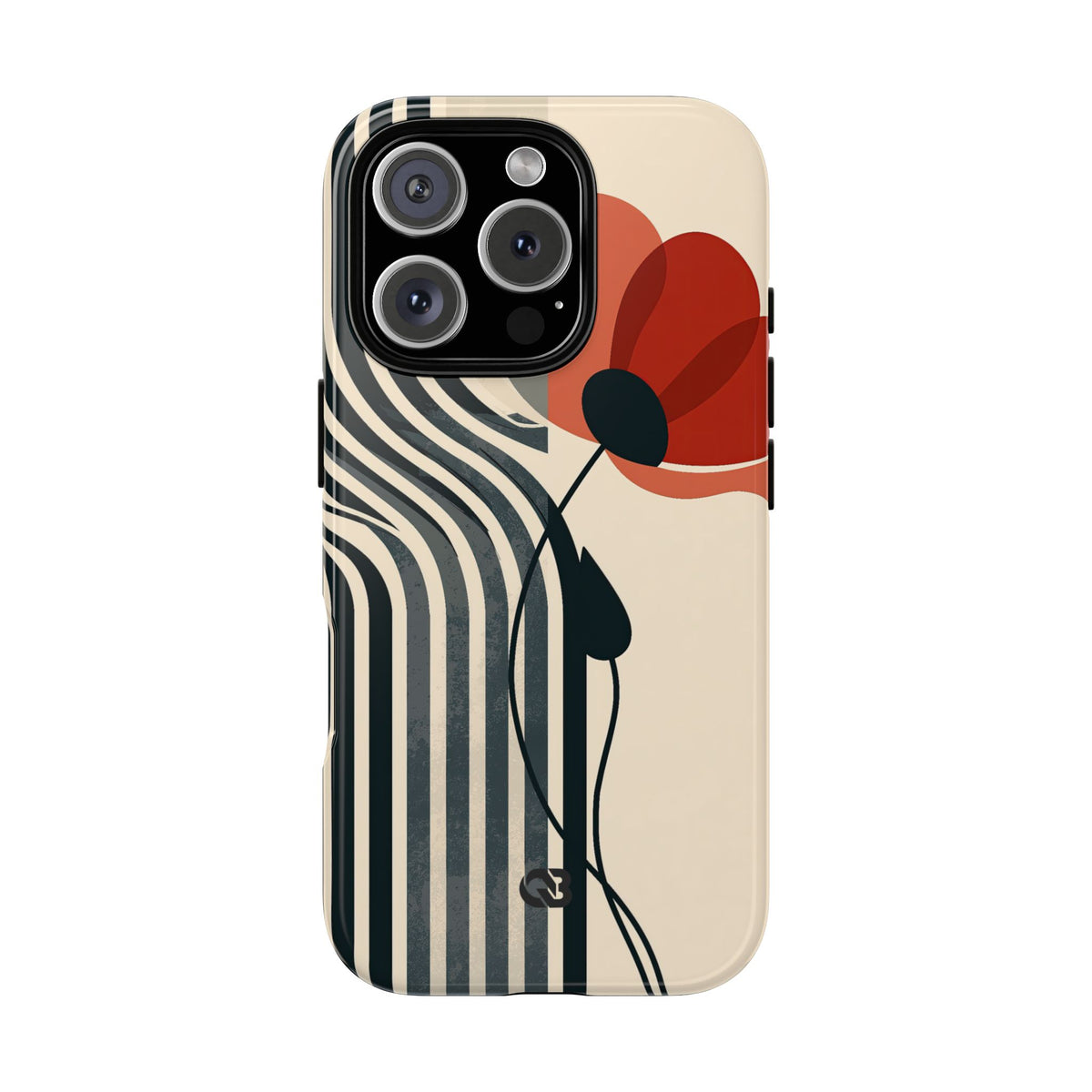 Modernist Poppy · Tough Phone Case for iPhone · Beige
