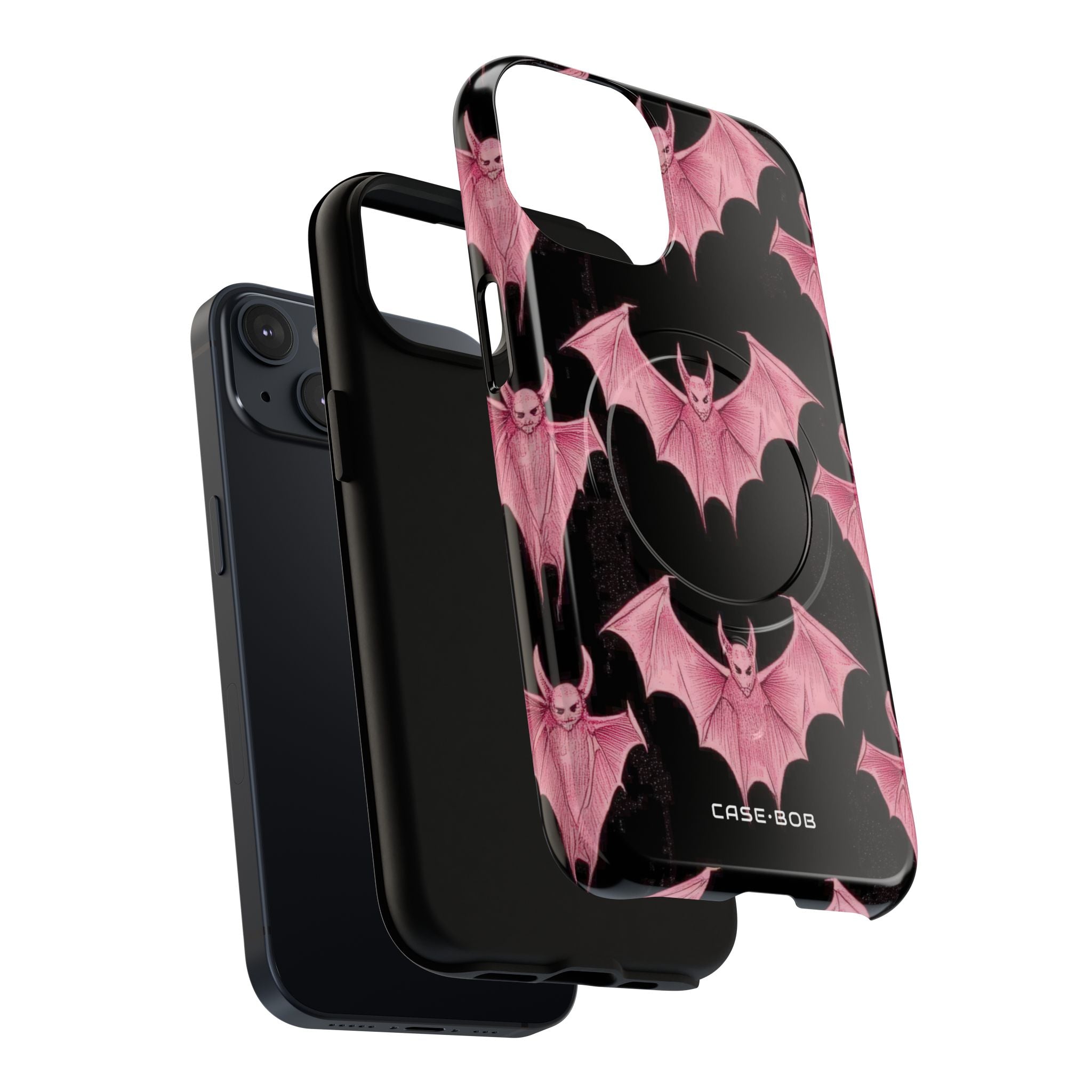 Pink Batwave iPhone 14 Case - Tough+