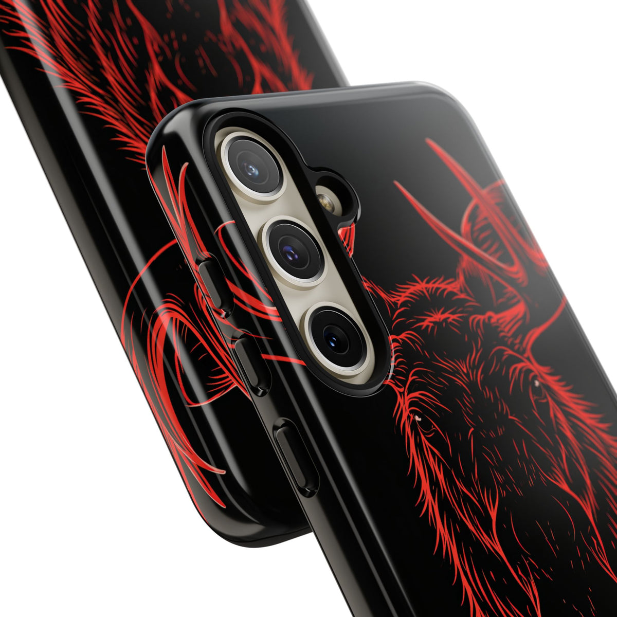 Nordic Moose Contour · Tough Phone Case for Samsung · Red