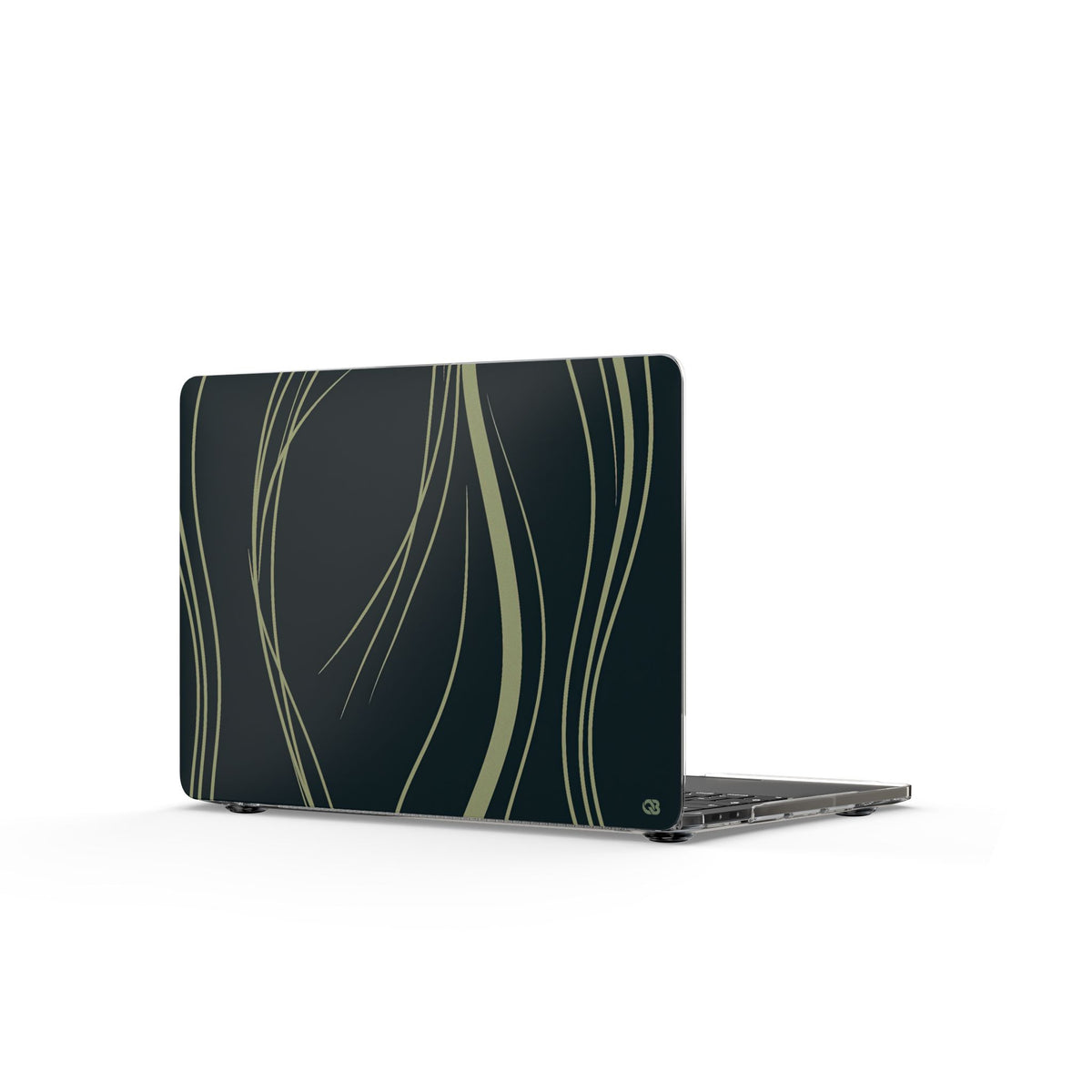 Serpentine Reeds · Clear Hard Case for MacBook · Green