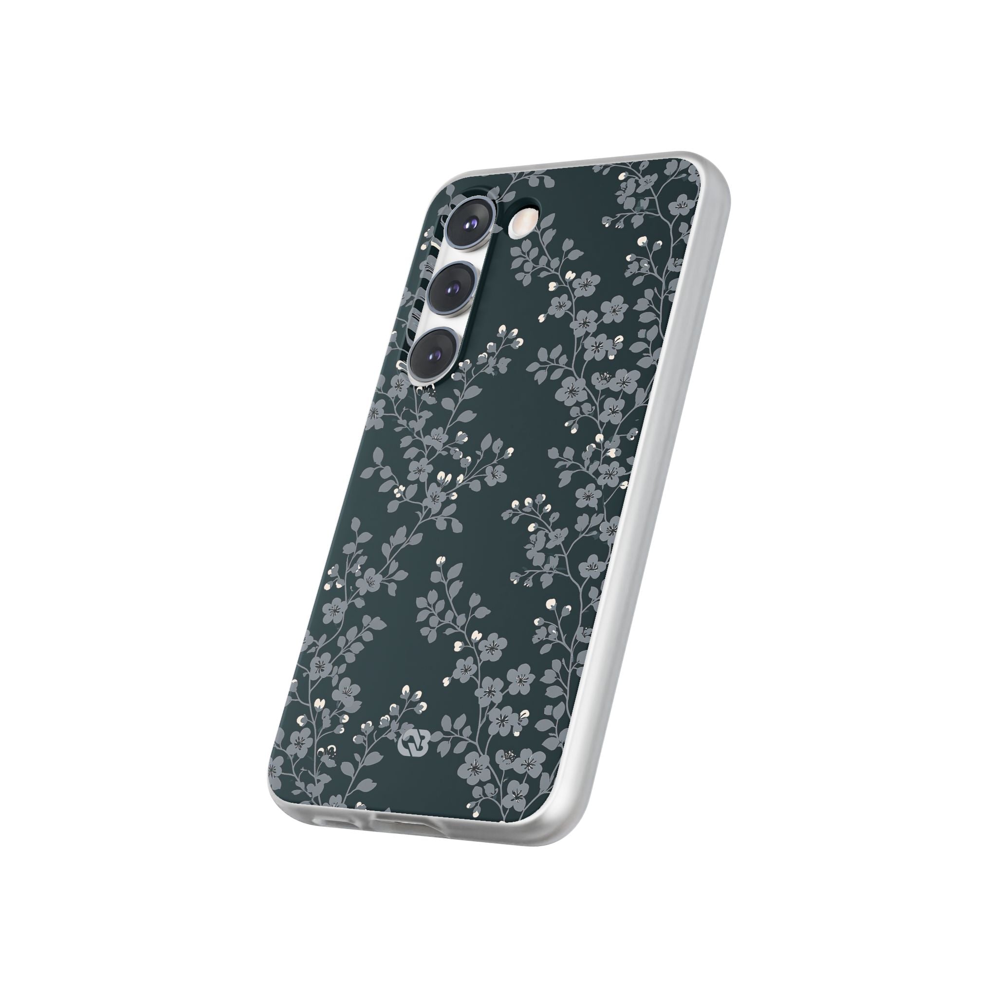 Black Lite Phone Case for Samsung - Midnight Slate Blossom