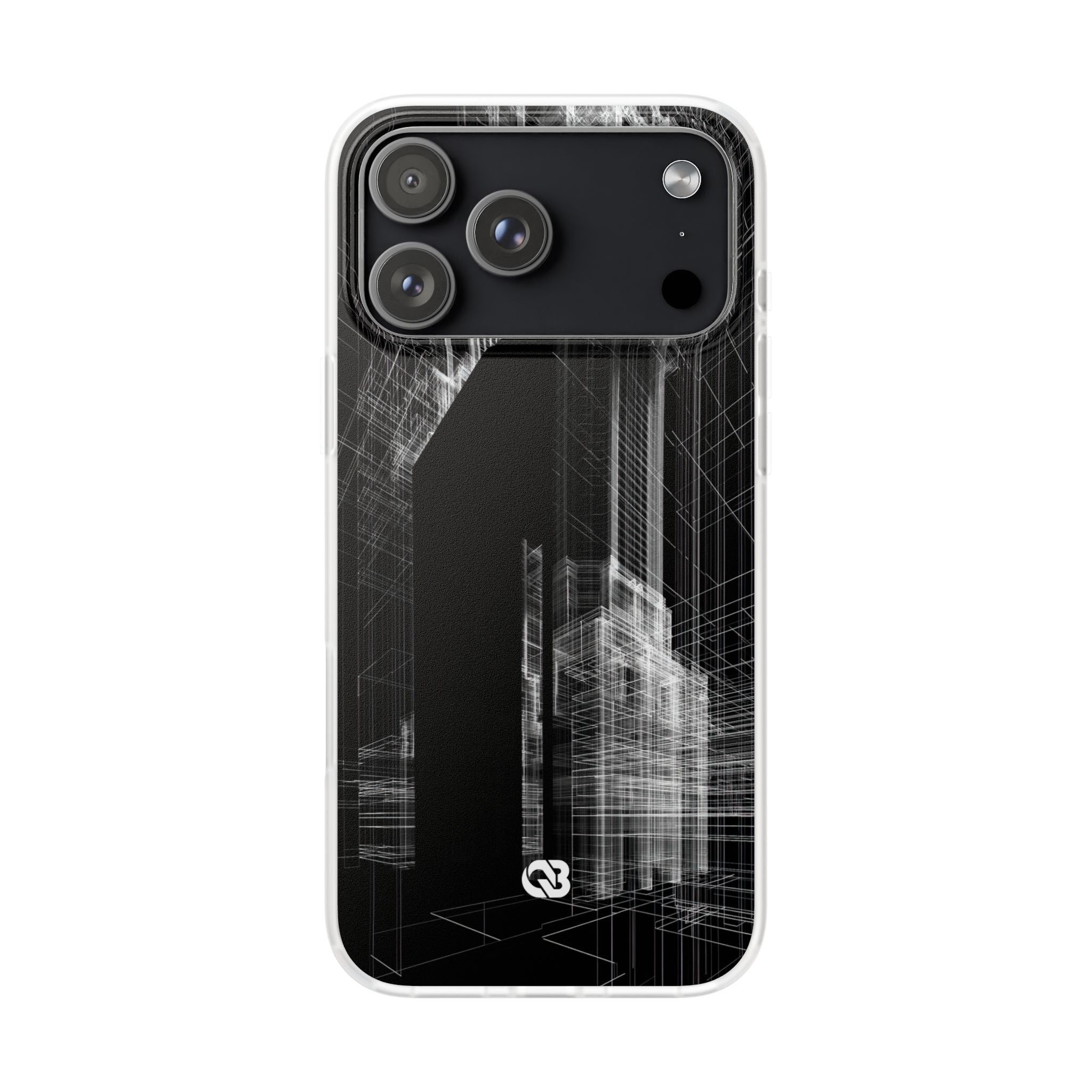 Black Lite Phone Case for iPhone - Ghost Urban Wireframe