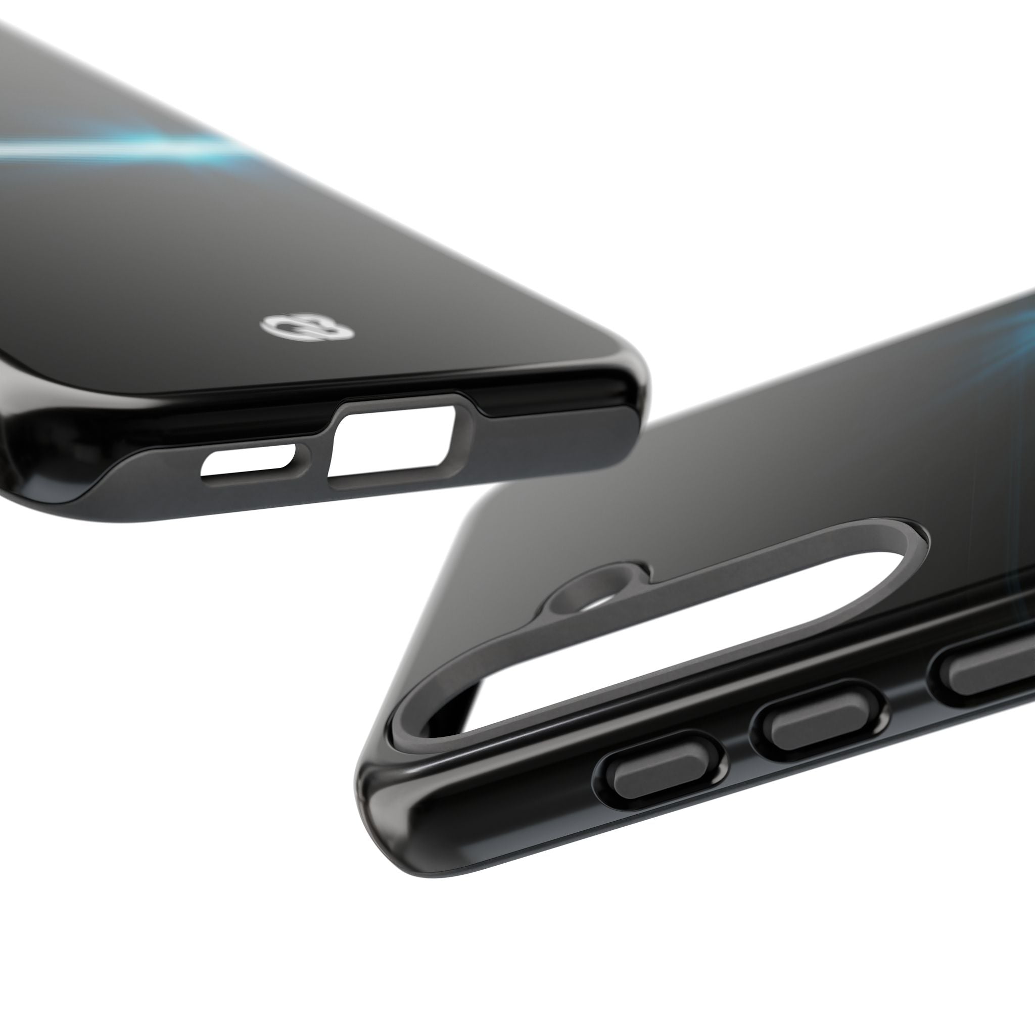 Blue Tough Phone Case for Samsung - Electric Cyan Ray