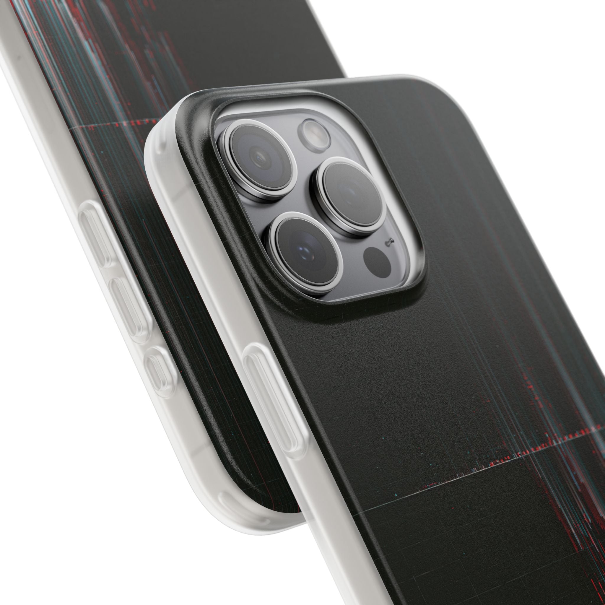 Black Lite Phone Case for iPhone - Corrupted Data Stream