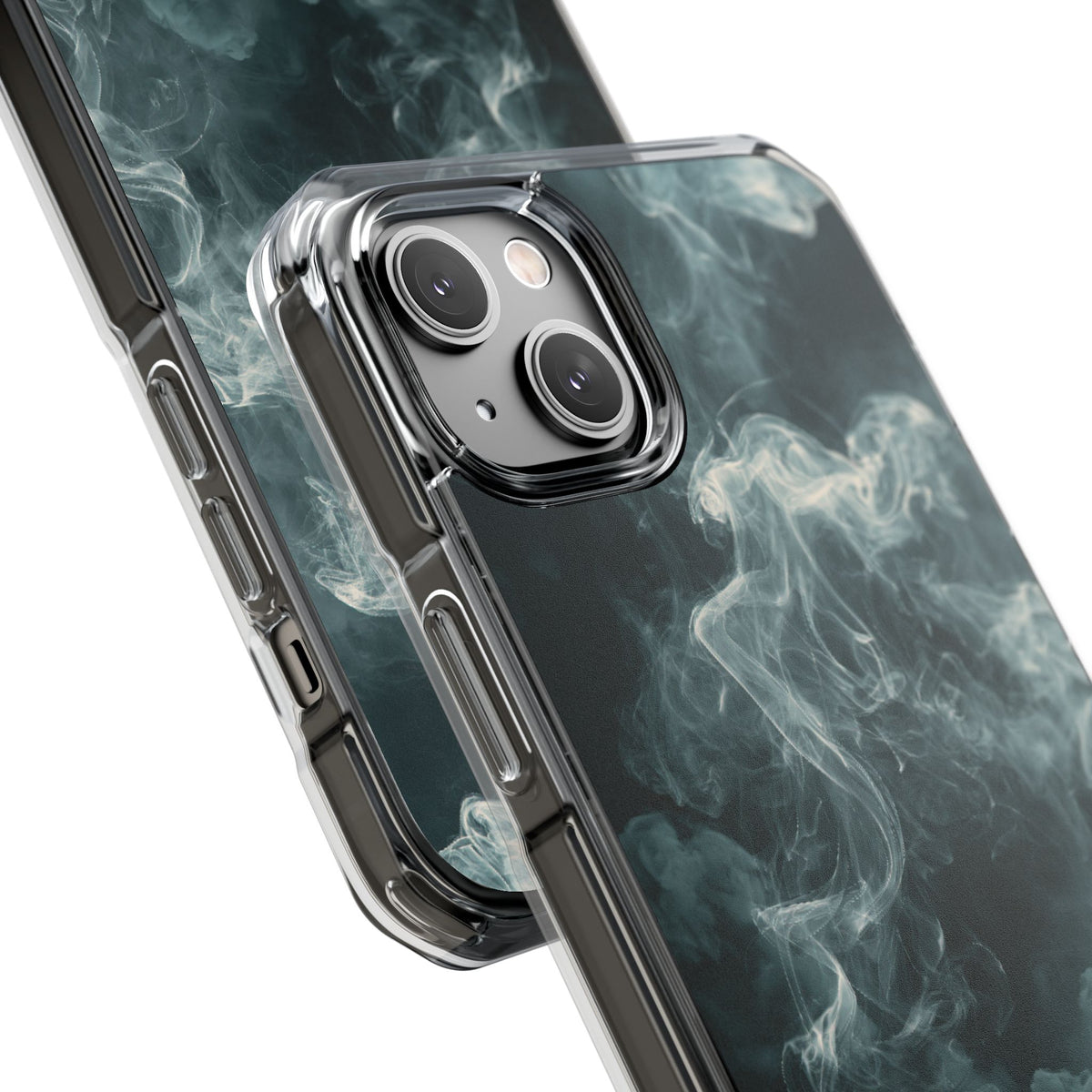Luminescent Vapor Drift · Clear Impact Magnetic Phone Case for iPhone · Teal