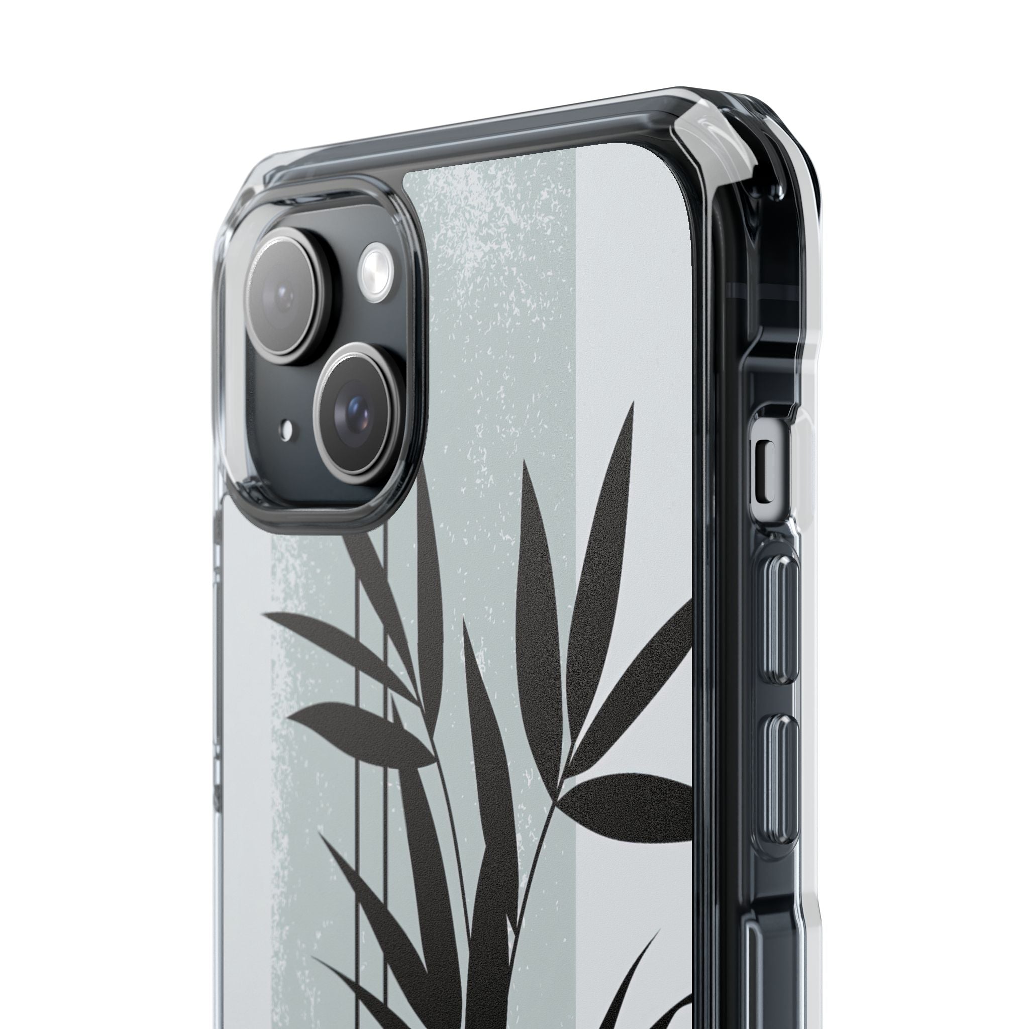 Grey Impact MagSafe Phone Case for iPhone - Sage Bamboo Noir