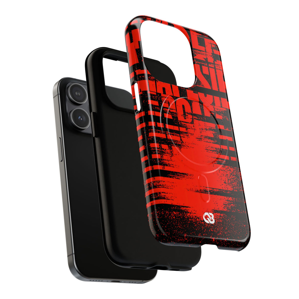 Crimson Redaction · Tough 2.0 Magnetic Phone Case for iPhone · Black