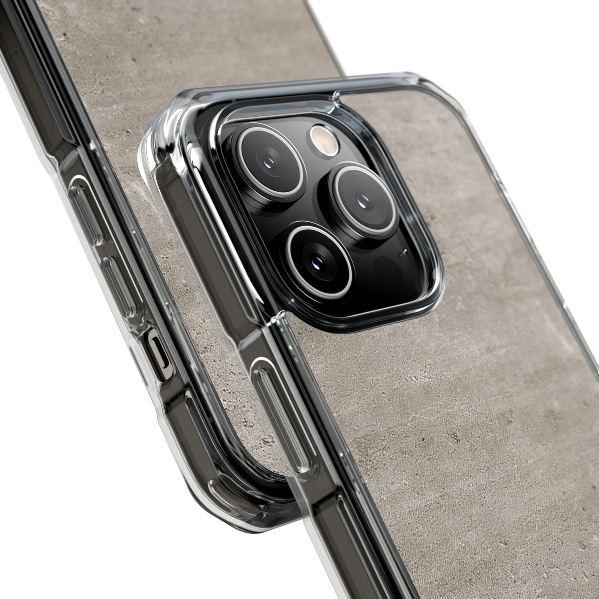 Grey Impact MagSafe Phone Case for iPhone - Brutalist Stone Grit