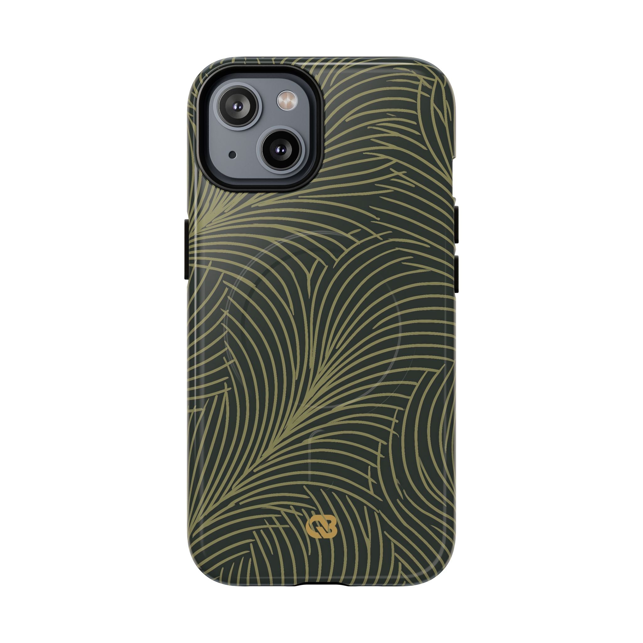Green Tough 2.0 Magsafe Phone Case for iPhone - Dark Olive Plume