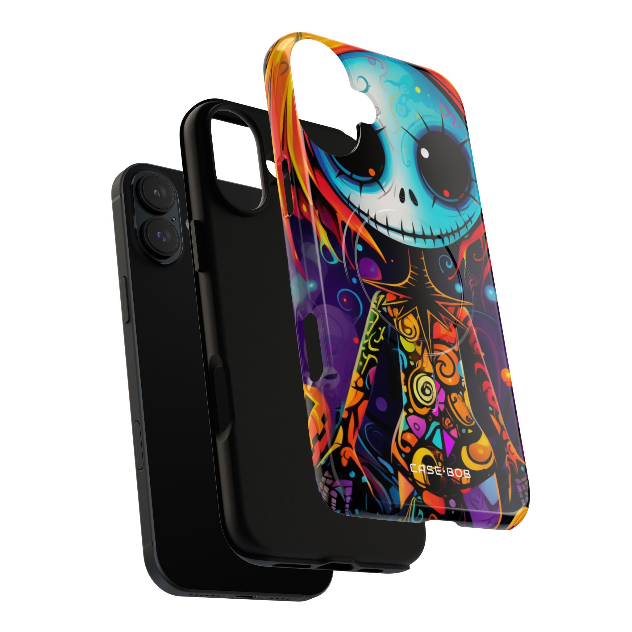 Blue Skull Swirl iPhone 16 Plus Case - Tough+ - CASE•BOB