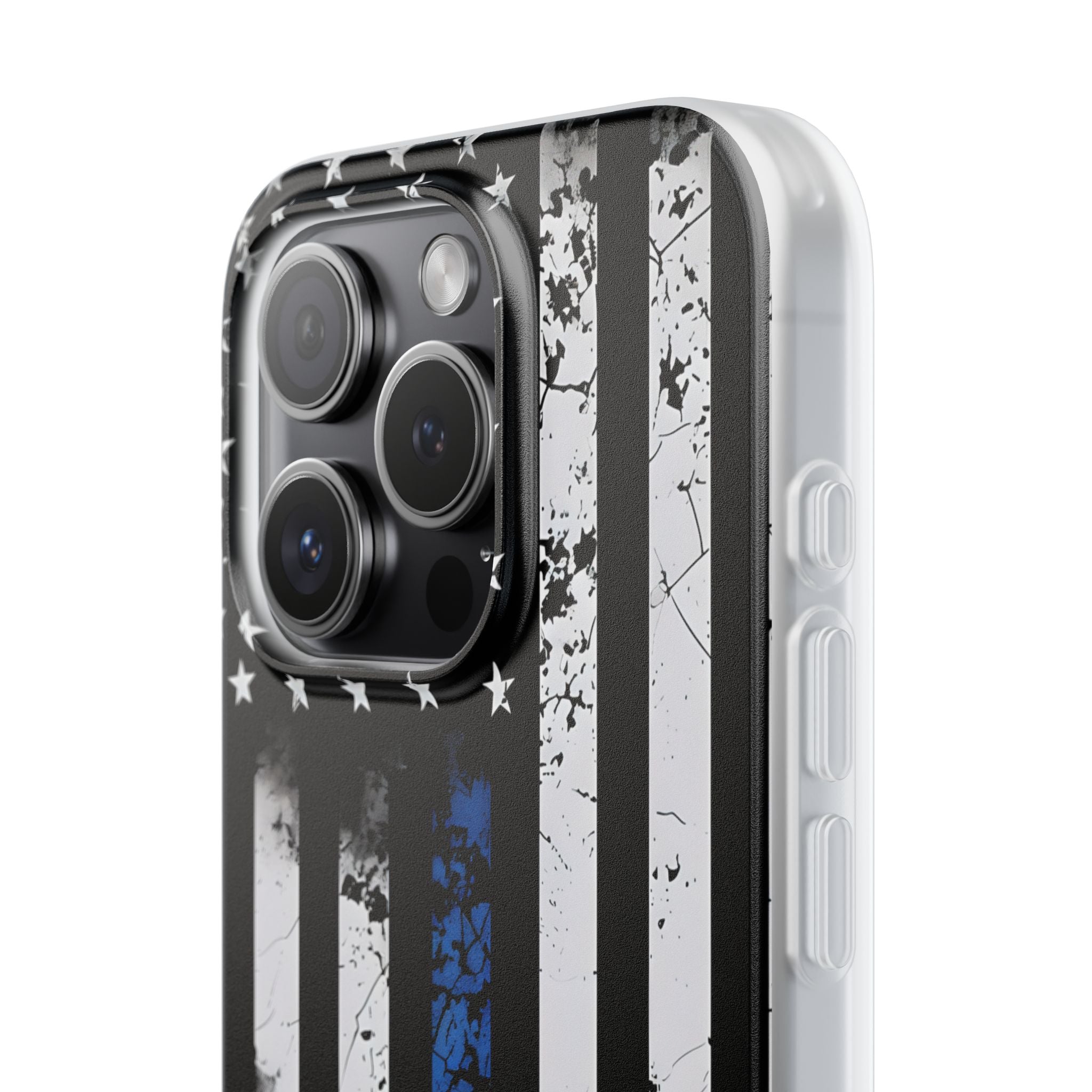 Gritty Cobalt Flag · Soft Phone Case for iPhone