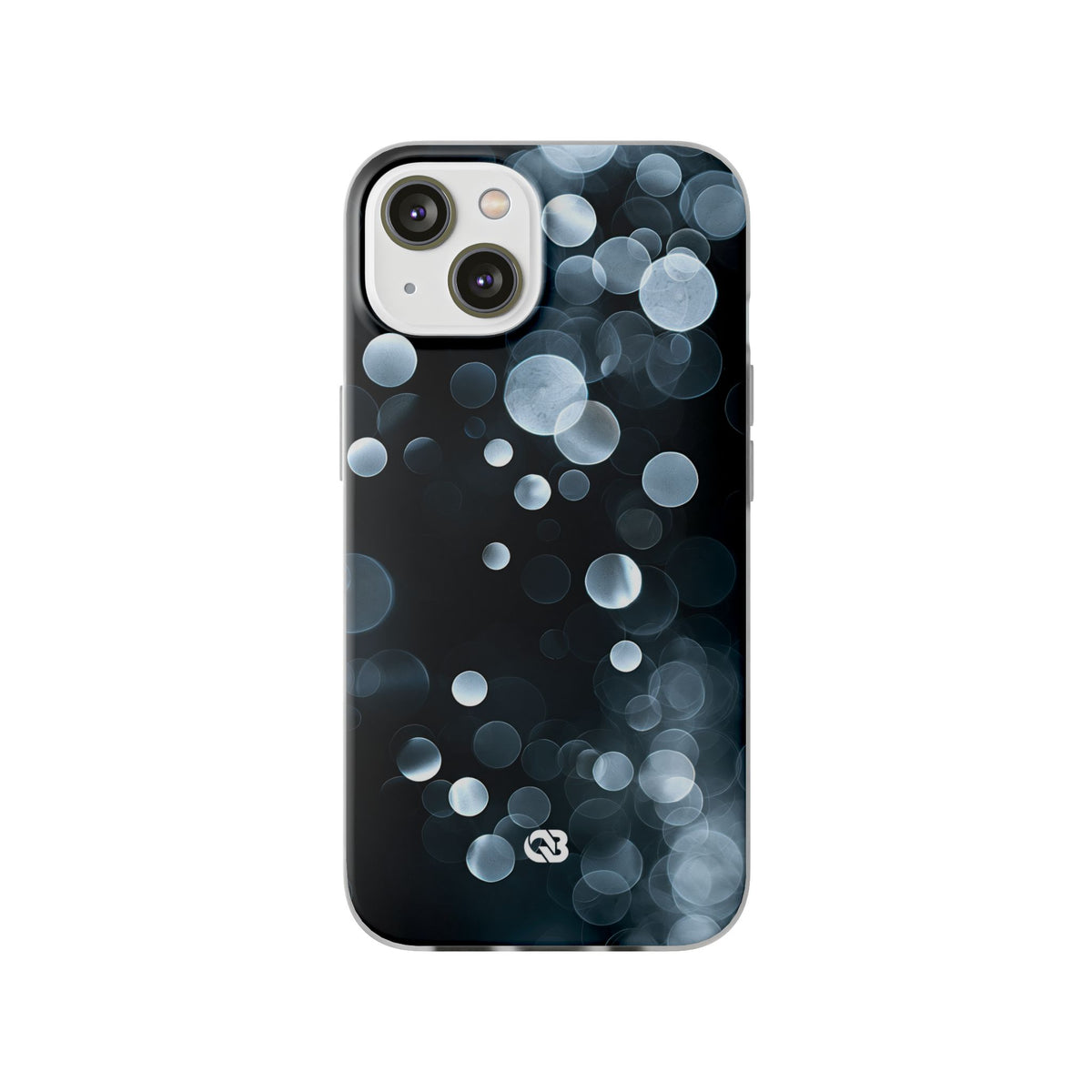 Black Lite Phone Case for iPhone - Silver Orbit Glow