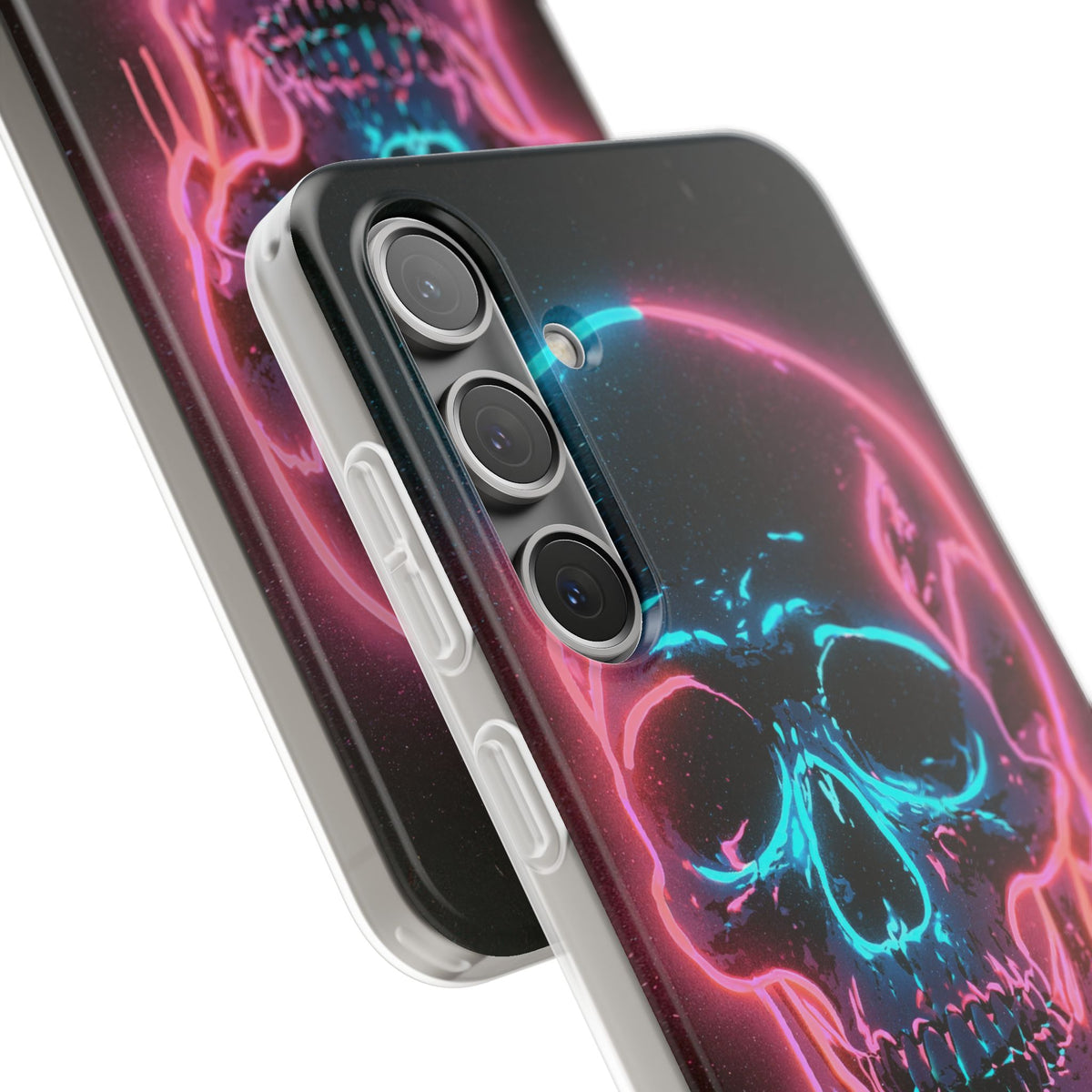 Neon Drip Skull · Lite Phone Case for Samsung · Black