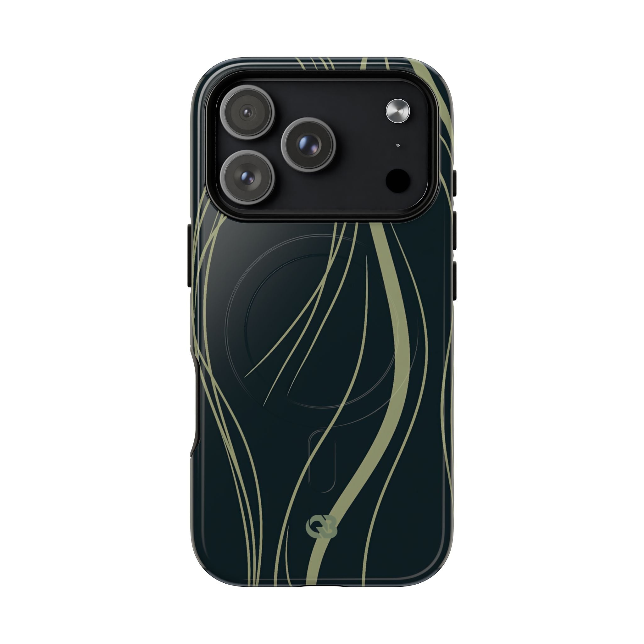 Green Tough 2.0 Magsafe Phone Case for iPhone - Obsidian Sage Flow