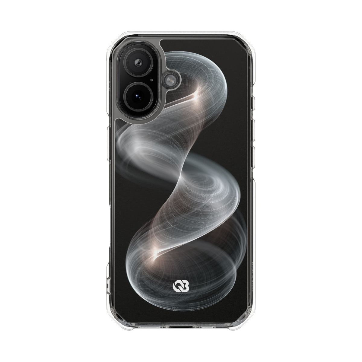 Luminous Vortex · Clear Impact Magnetic Phone Case for iPhone · Black