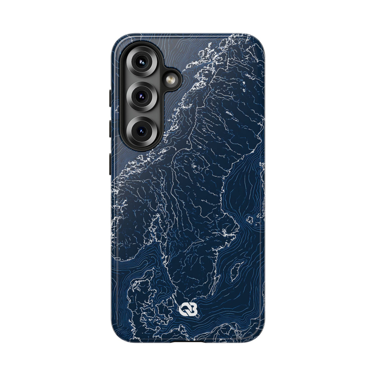 Nordic Contour Chart · Tough Phone Case for Samsung · Blue