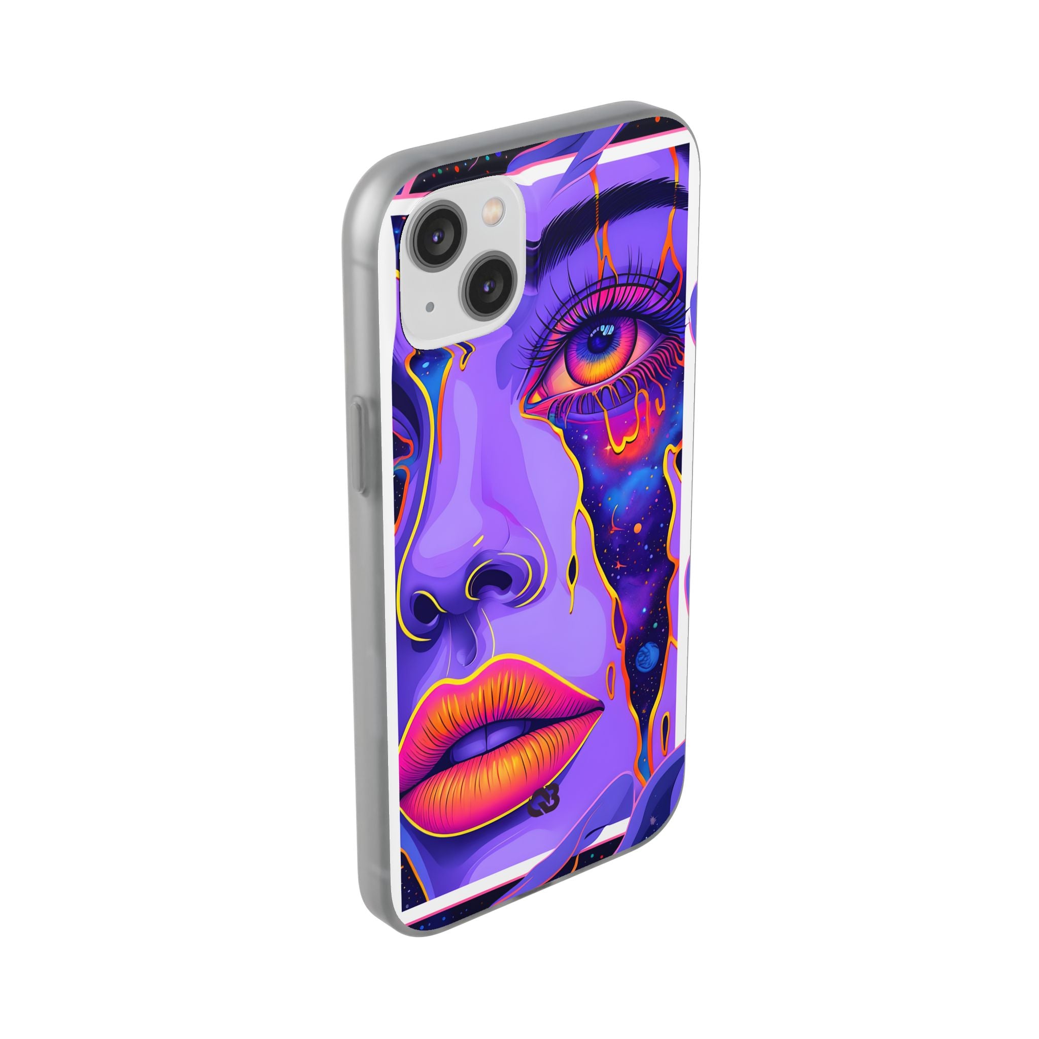 Violet Cosmic Gaze · Soft Custodia per iPhone