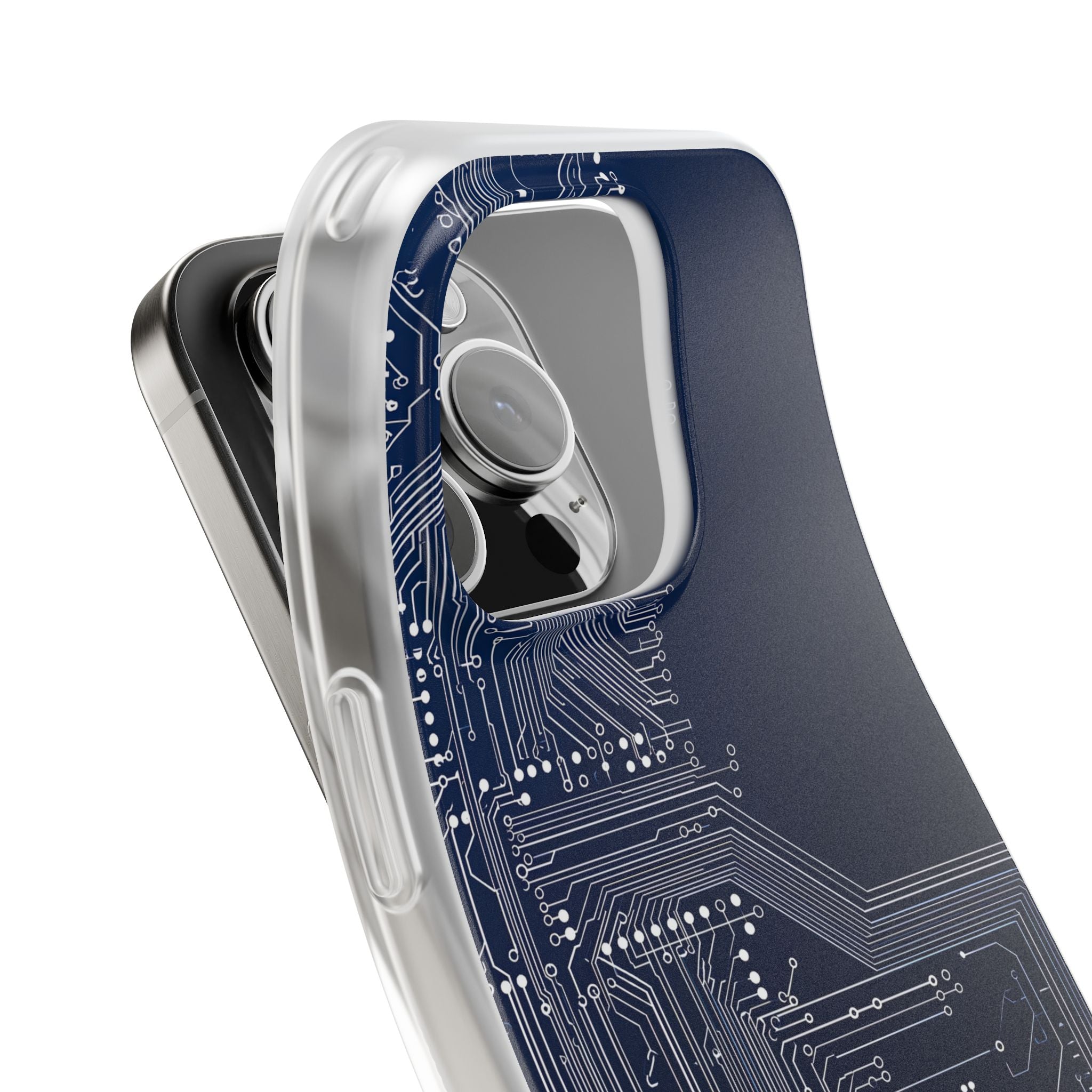 Blue Lite Phone Case for iPhone - Cobalt Data Stream