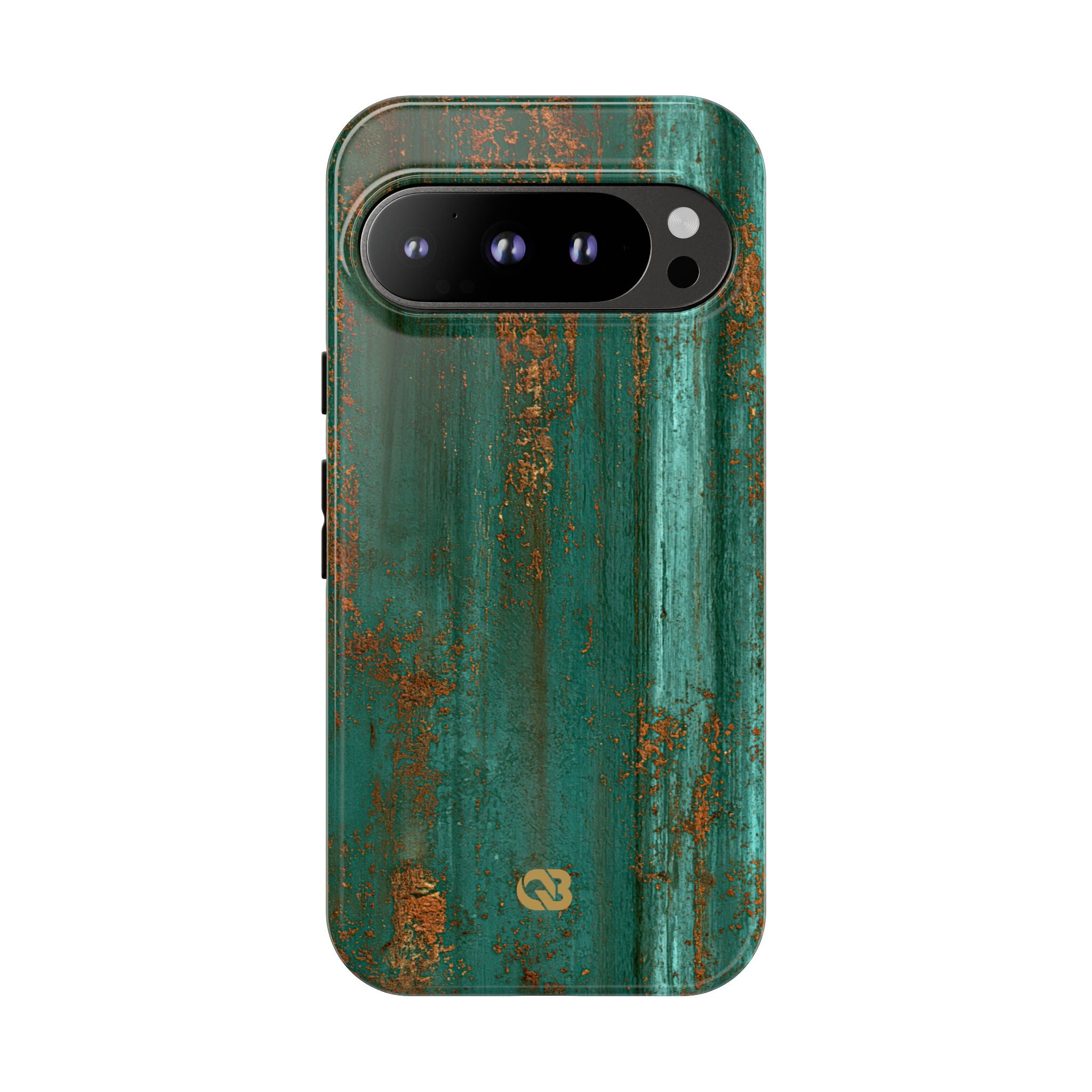 Teal Tough Phone Case for Google Pixel - Verdigris Copper Siding