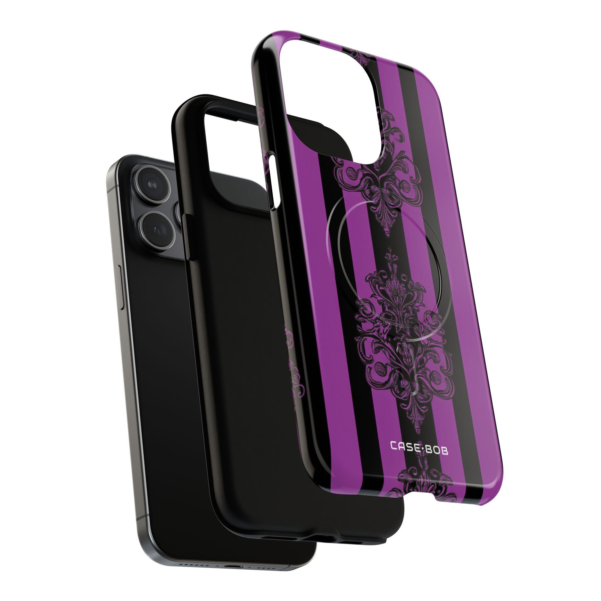 Damask Elegance Purple iPhone 15 Pro Max Case - Tough+