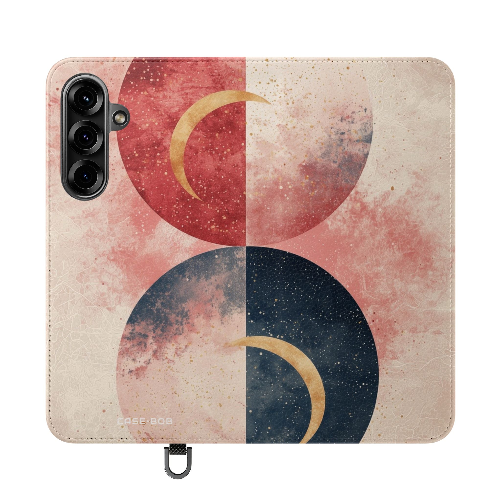 Golden Crescents Crimson - Samsung S25+ Case - Wallet