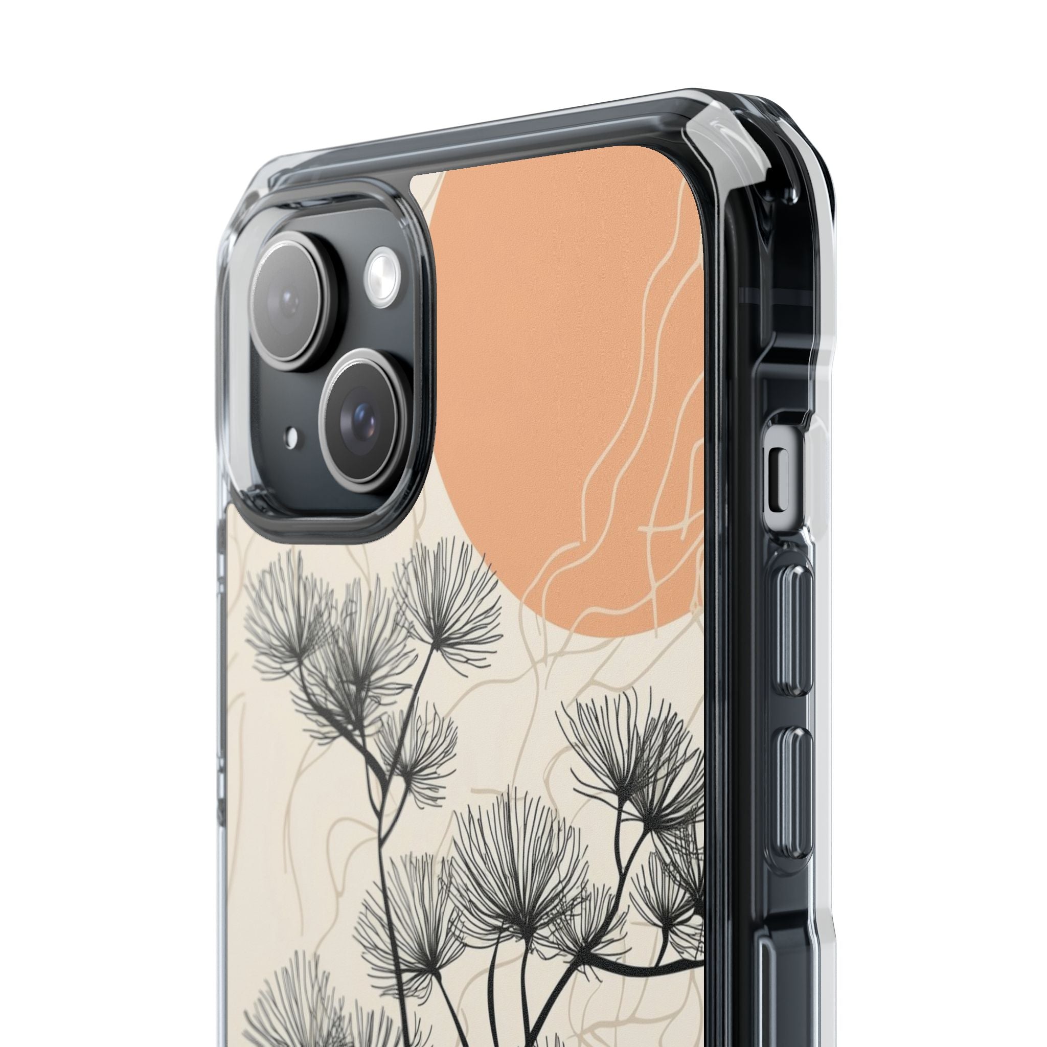 Spiky Tree Sunset iPhone 15 Plus Skal - Impact