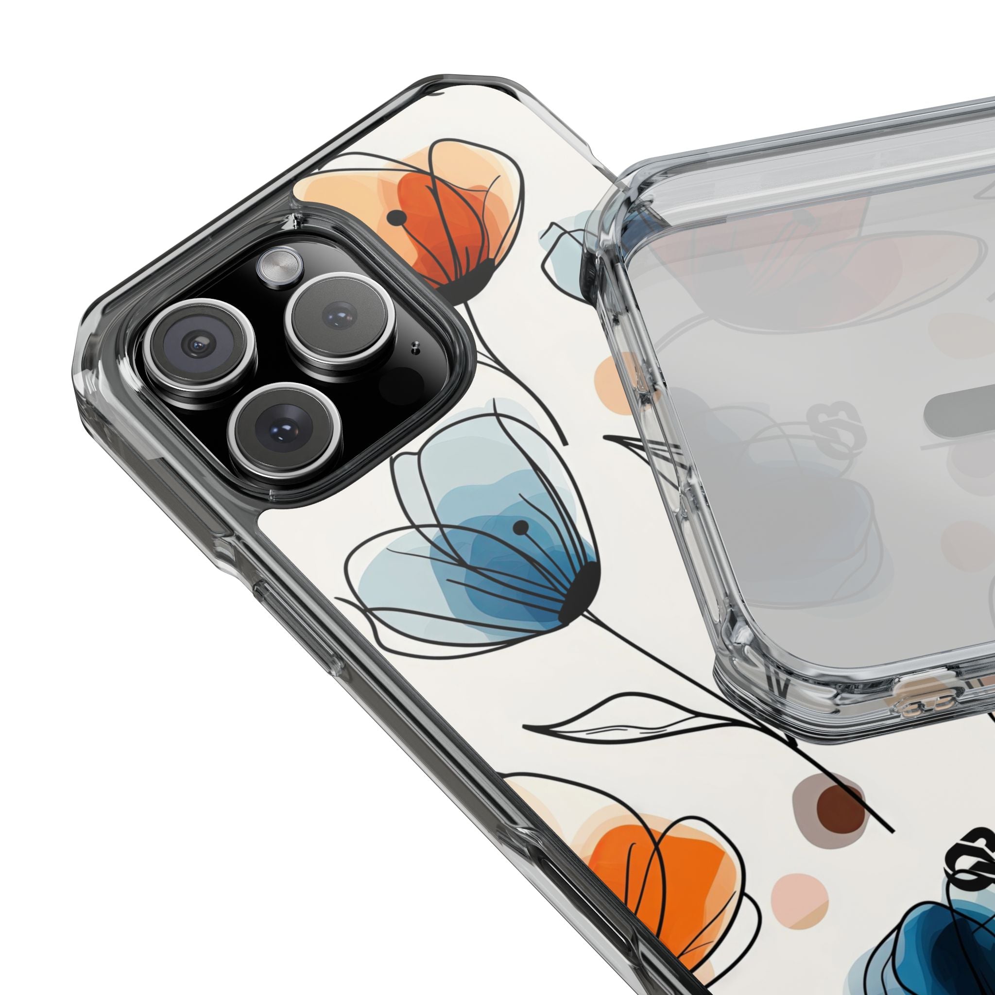 Ink Watercolor Tulips · Impact Hoesje voor iPhone · Magsafe