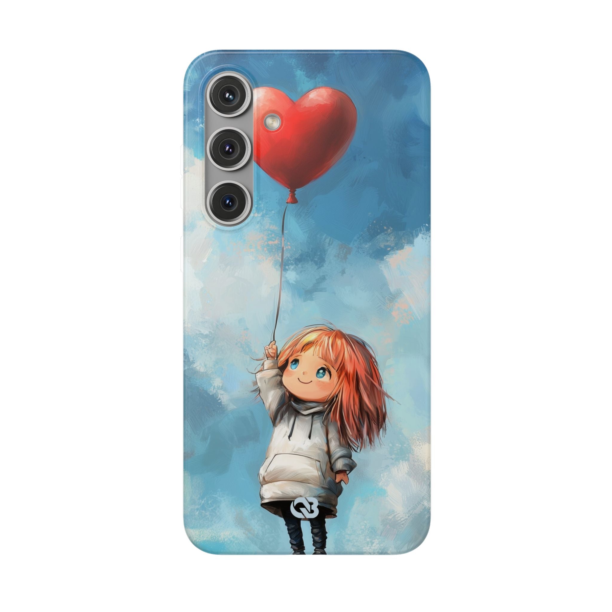 Crimson Heart Sky · Soft Phone Case for Samsung