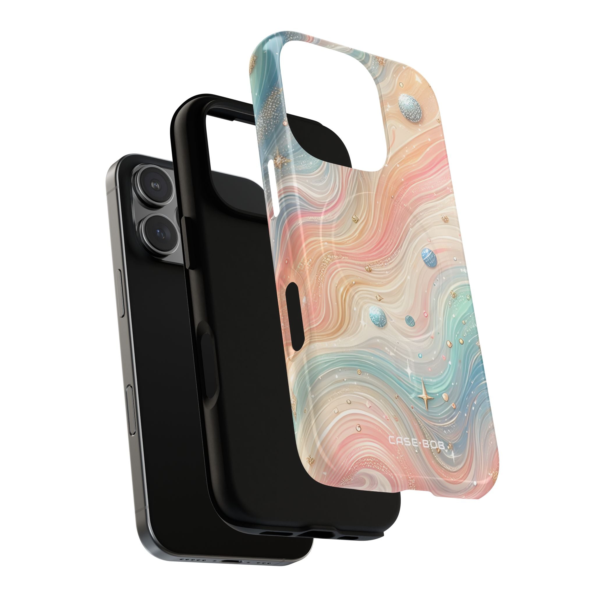Iridescent Swirls iPhone 16 Pro Case - Tough+