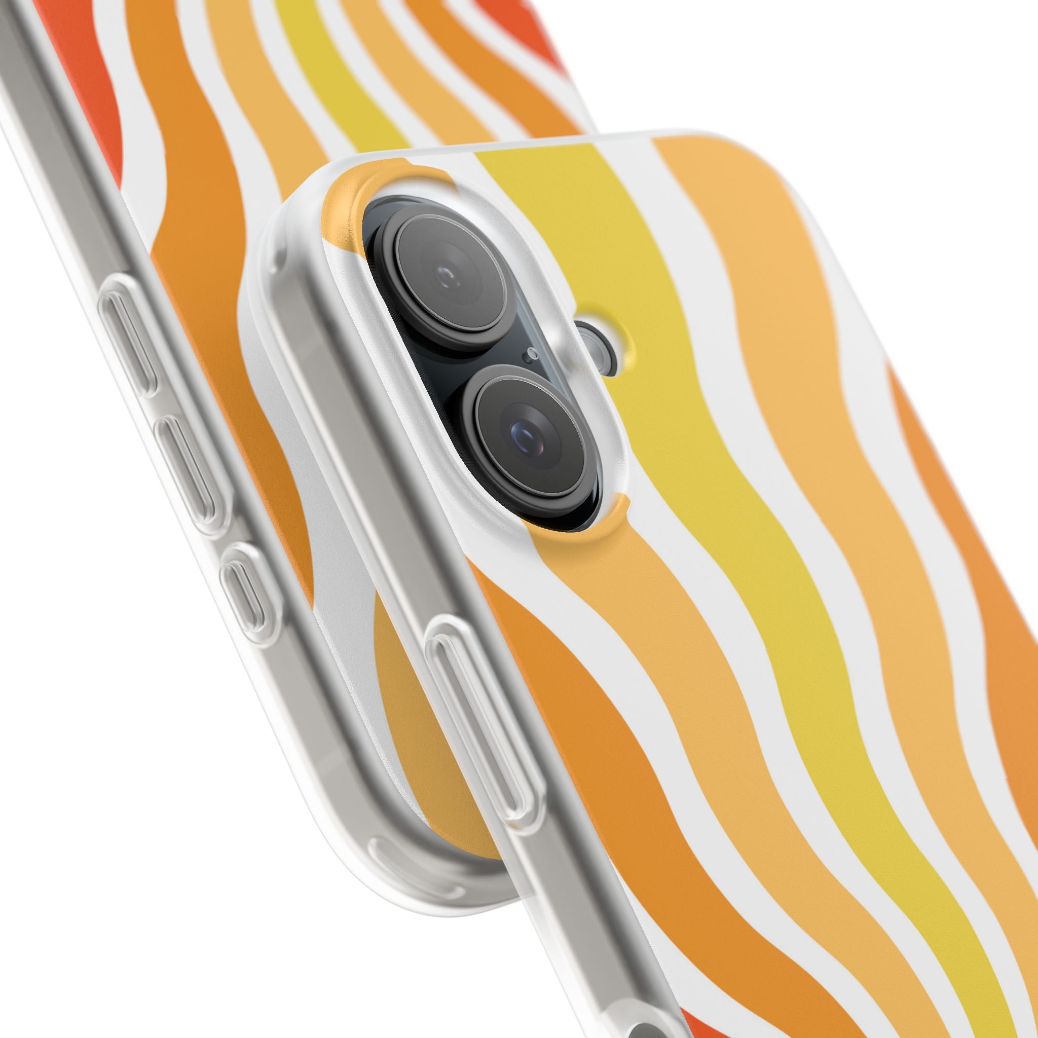 Amber Solar Waves · Soft Phone Case for iPhone